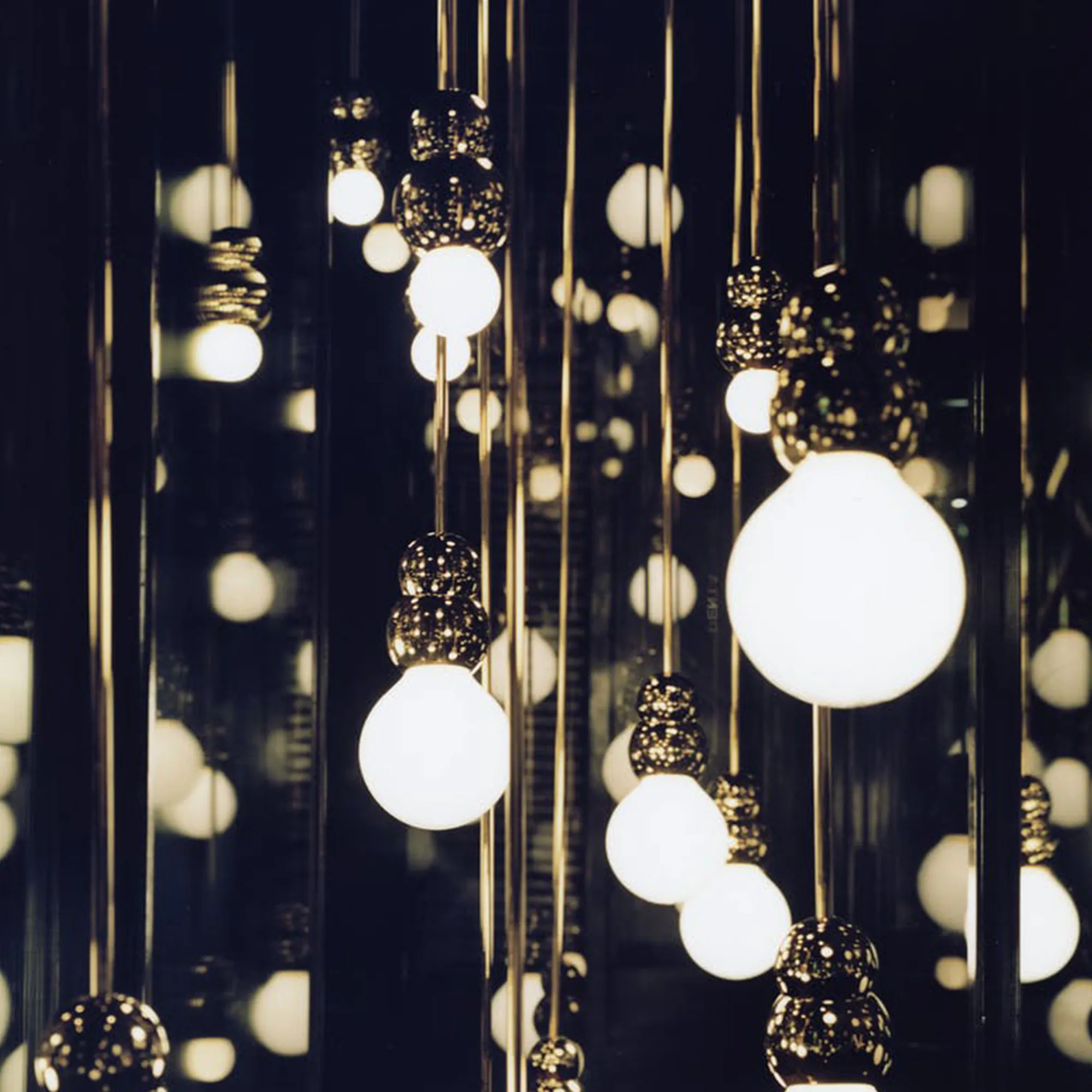 Ball Light Pendant Rod Small Polished Brass