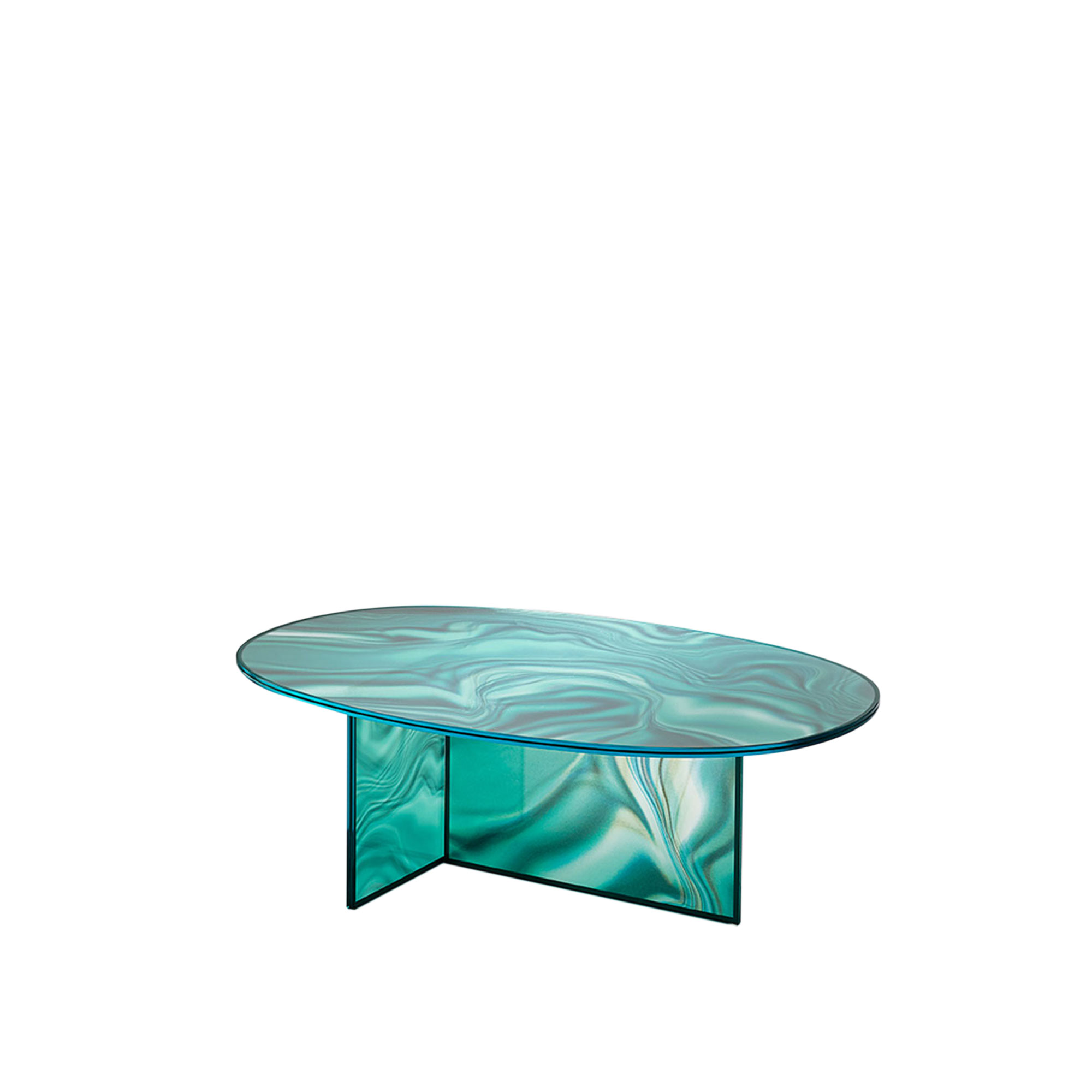 Glas Italia - LIQ03 Liquefy Low table, Color: Pink hues, H:41 - Sofabord - Patricia Urquiola - Rosa - Glass