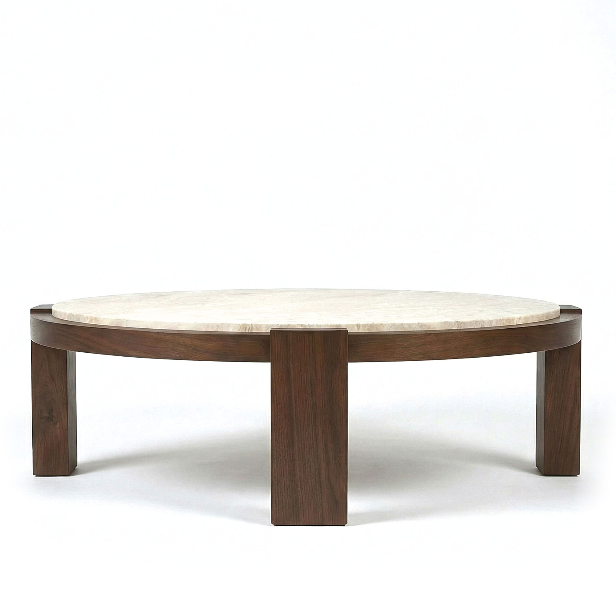 Dusty Deco - Dean Coffee Table Travertino Bianco - Soffbord - Edin & Lina Kjellvertz - Brun - Trä/Sten | Möbler - Bord - Soffbord | Möbelexperten