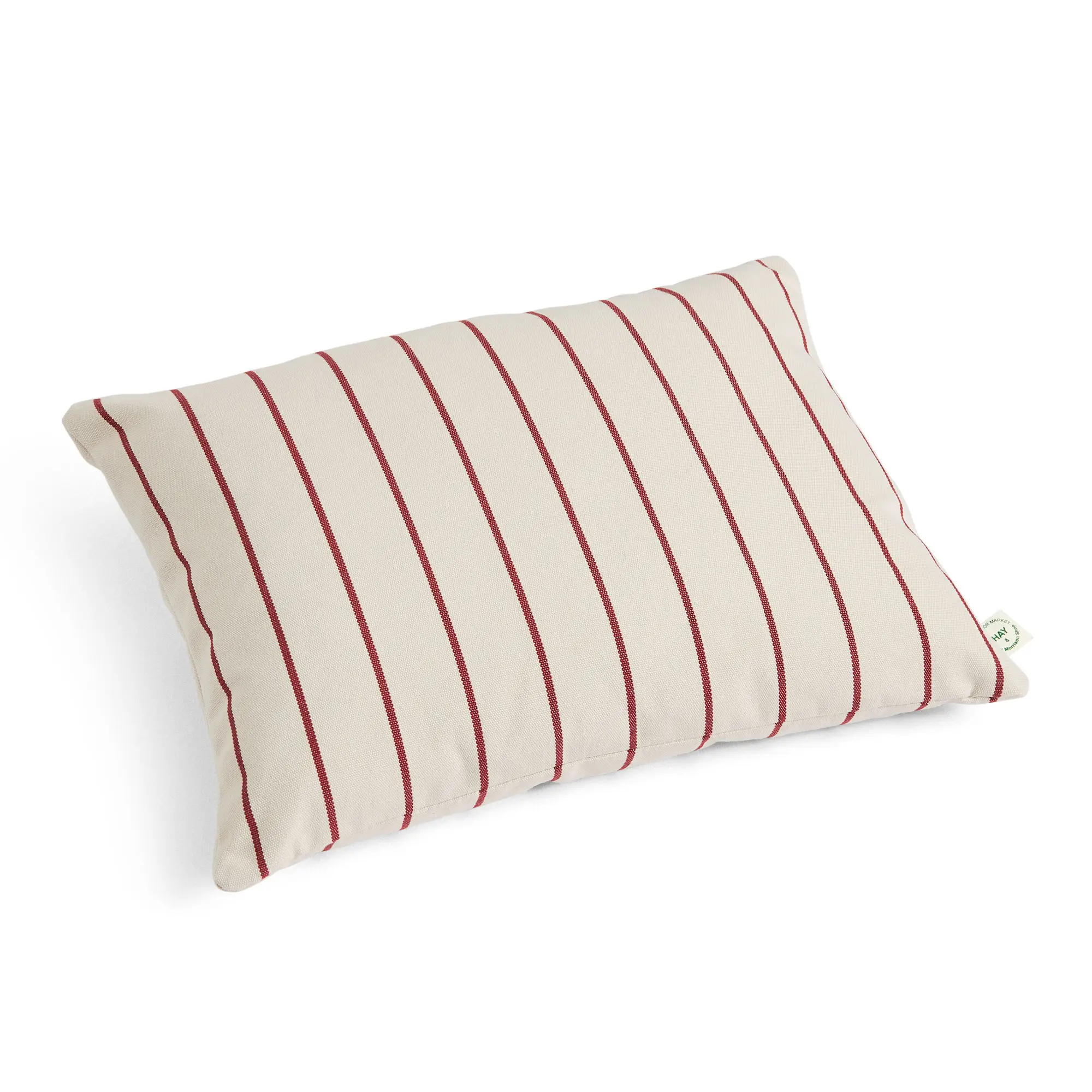 Outdoor Market Cushion 45 x 35 Beige with red stripe