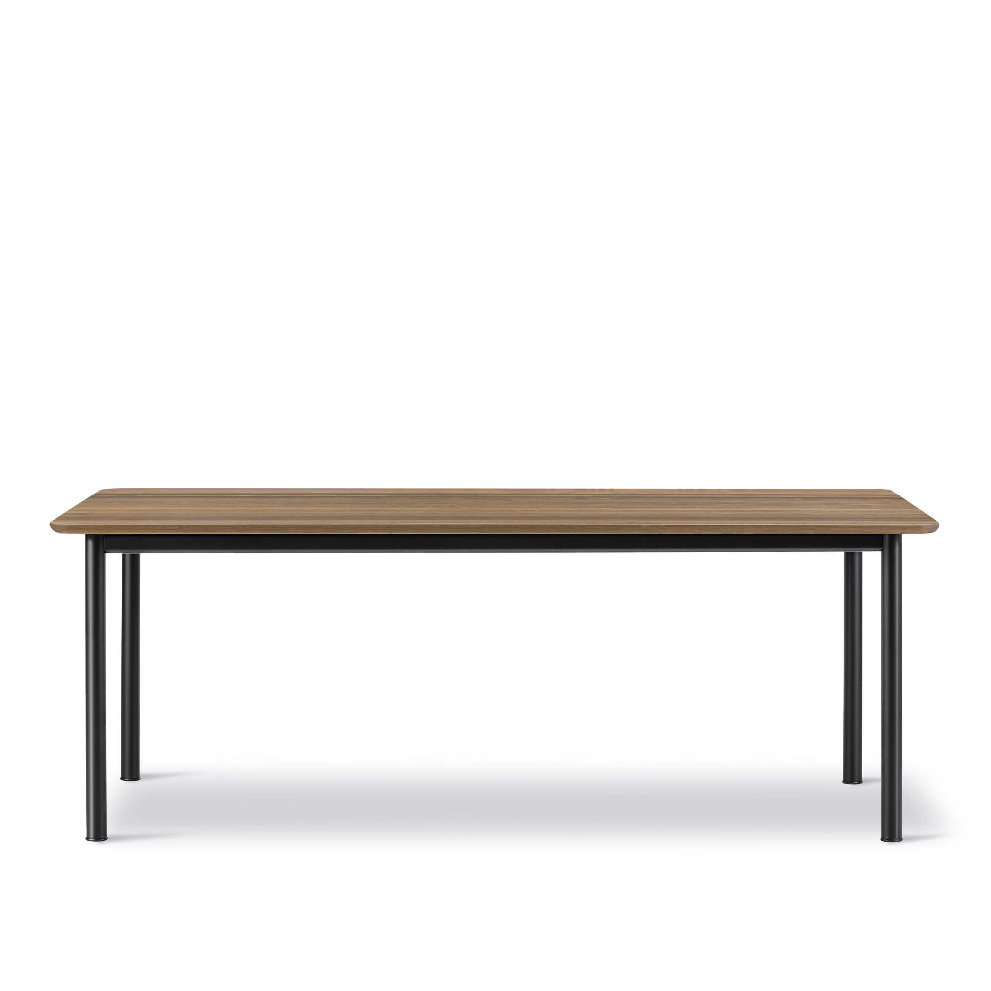 Fredericia Furniture - Plan Table - Table 200 x 100 cm - height 73 cm - Smoked oak - oiled - Rounded edge - Black - Skrivbord - Edward Barber & Jay Osgerby - Träfärgad - Trä