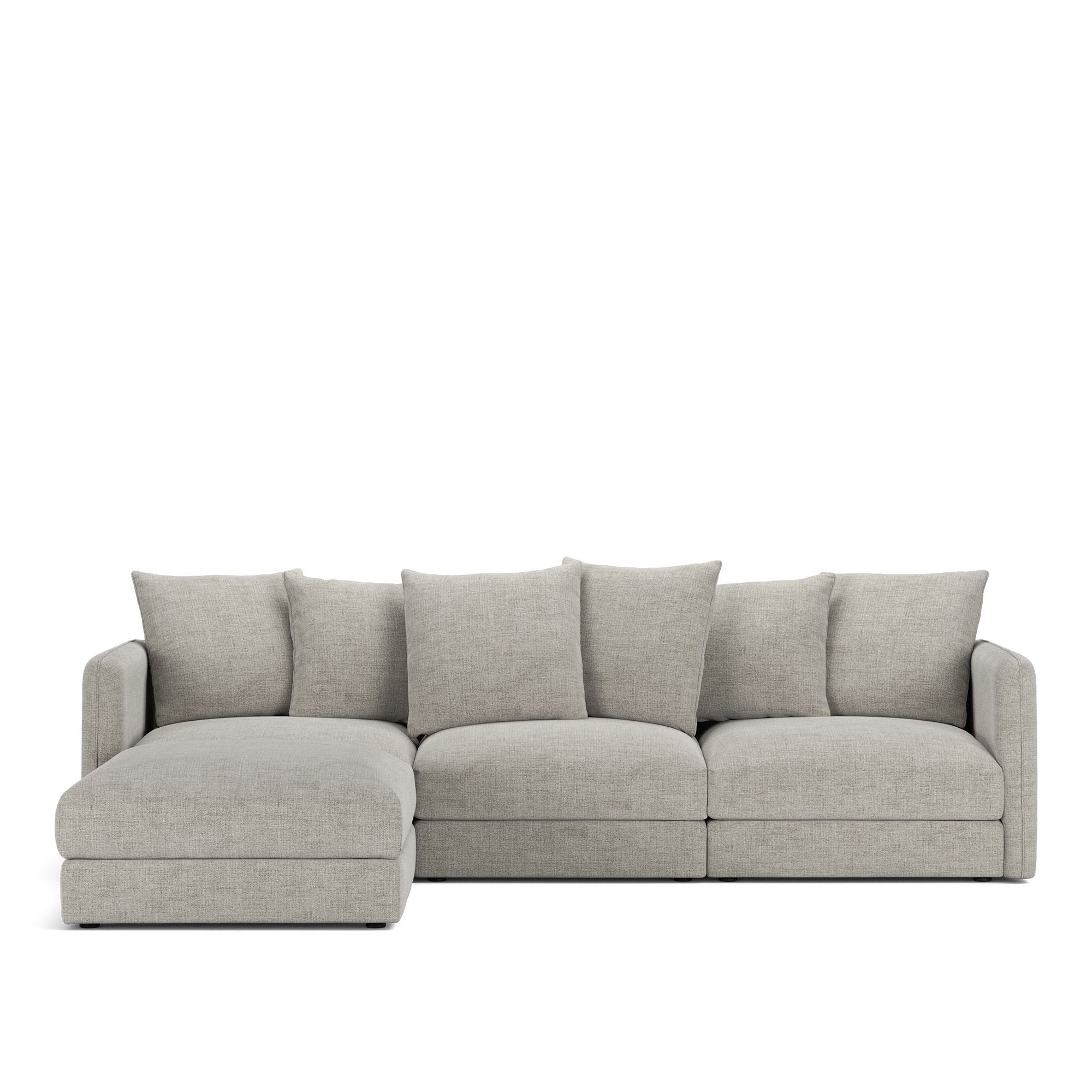 NOGA - Pavarotti 3-Seater + Footstool, Fixed Cover, Cushion Variant 01, Sienna 103 - Soffor - Gr&aring;