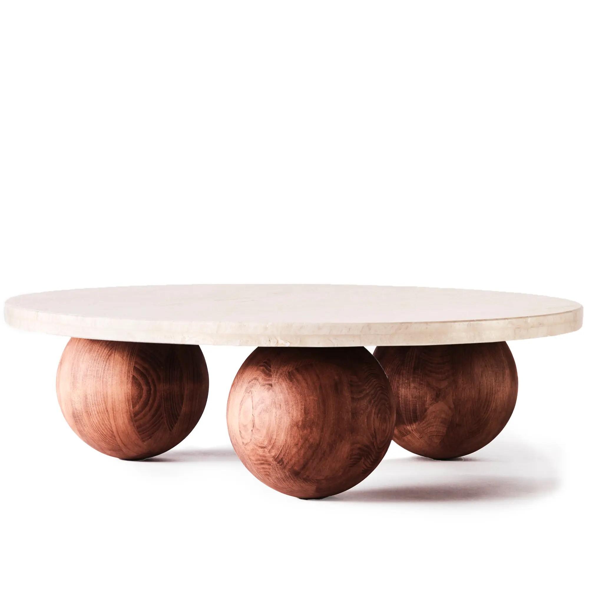 Sphere Sofa Table Round Travertino