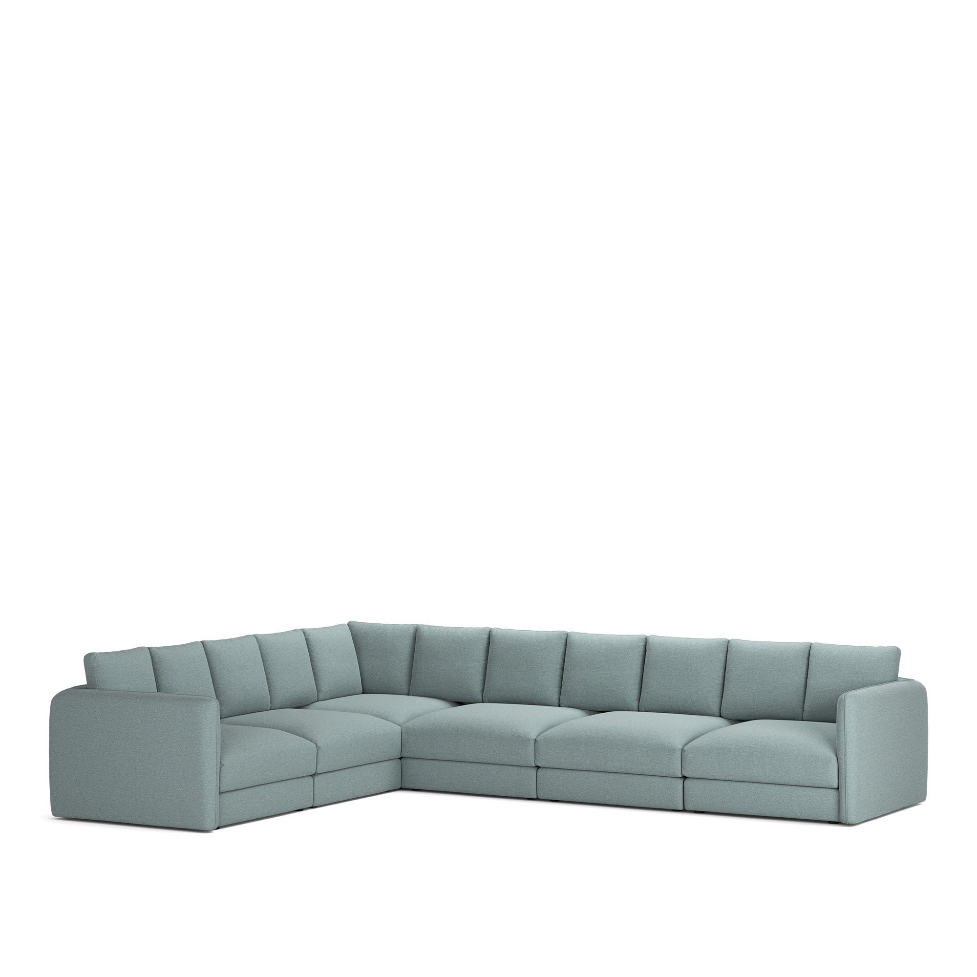NOGA - Pavarotti 6-Seater Corner, Fixed Cover, Cushion Variant 02, Lario 12 - Soffor - Bl&aring;