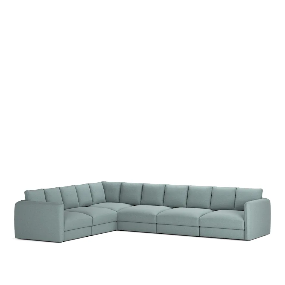 Pavarotti 6-Seater Corner, Fixed Cover, Cushion Variant 02, Lario 12