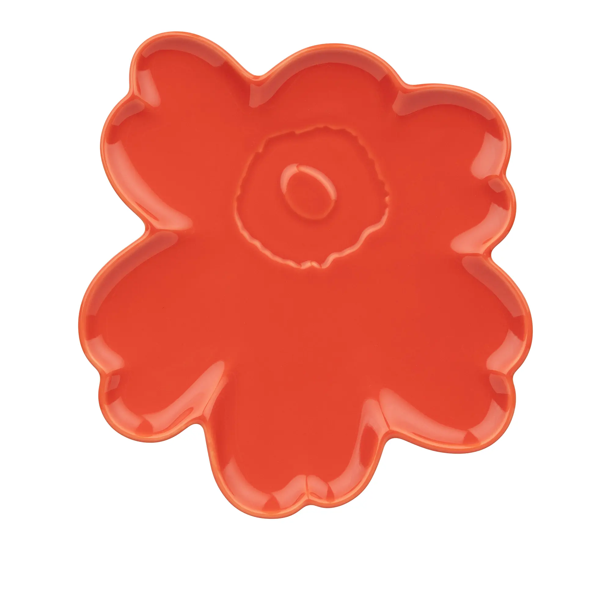 Unikko Orange Red uppläggningsfat 20 cm