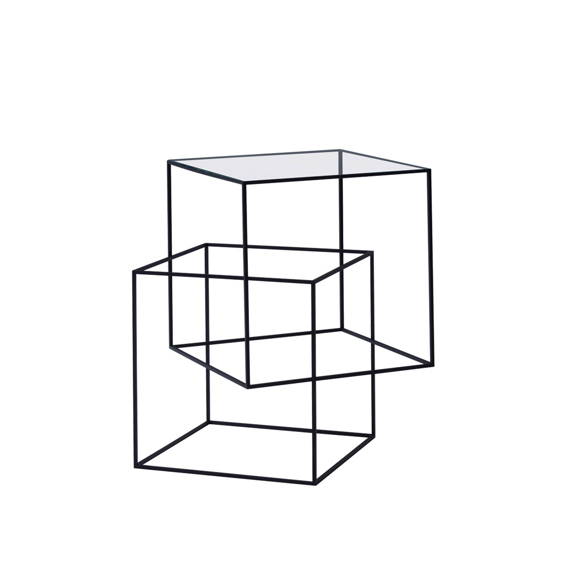 Cappellini - Thin Black Table - Småbord & sidobord - Nendo - Svart - Metall