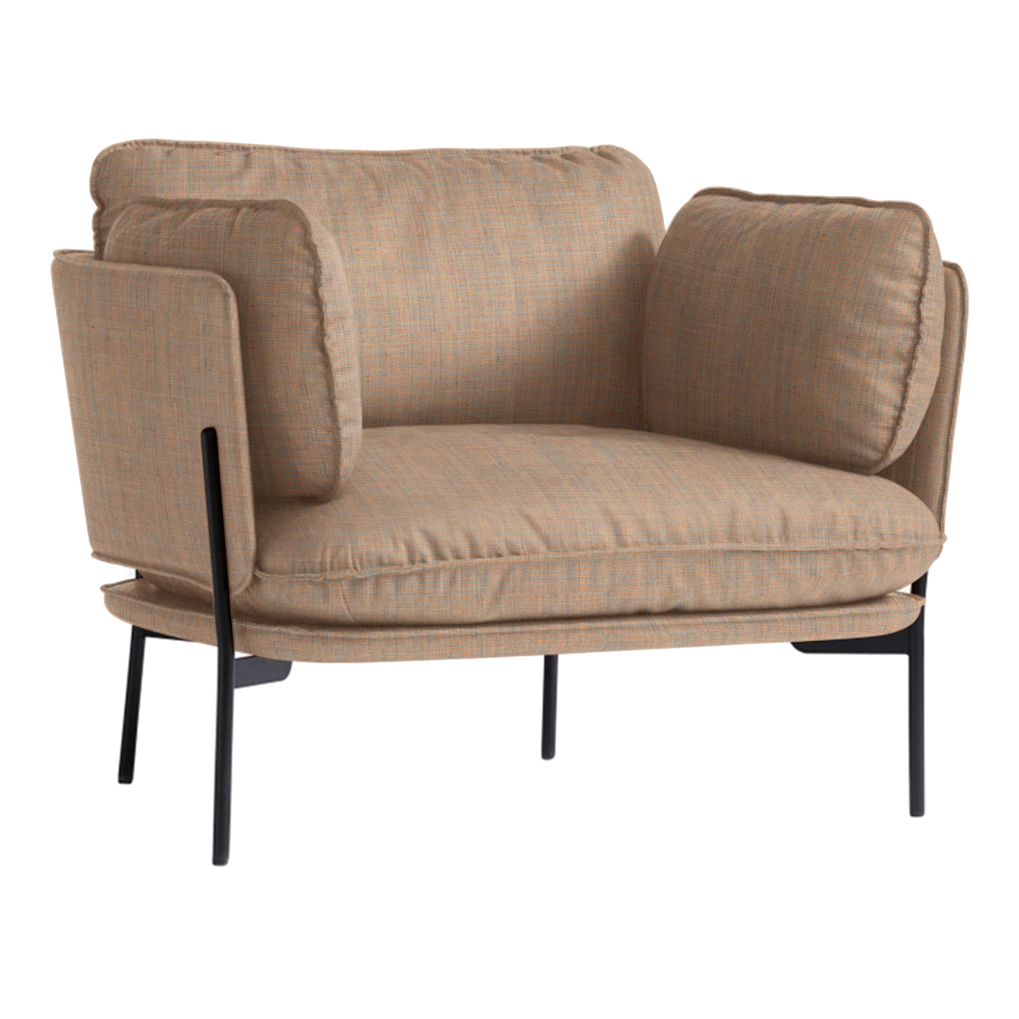 &Tradition - Cloud LN1 - Warm Black - Fabric cat.1 - Canvas 2 224 - Fåtöljer - Luca Nichetto - MDF/Metall