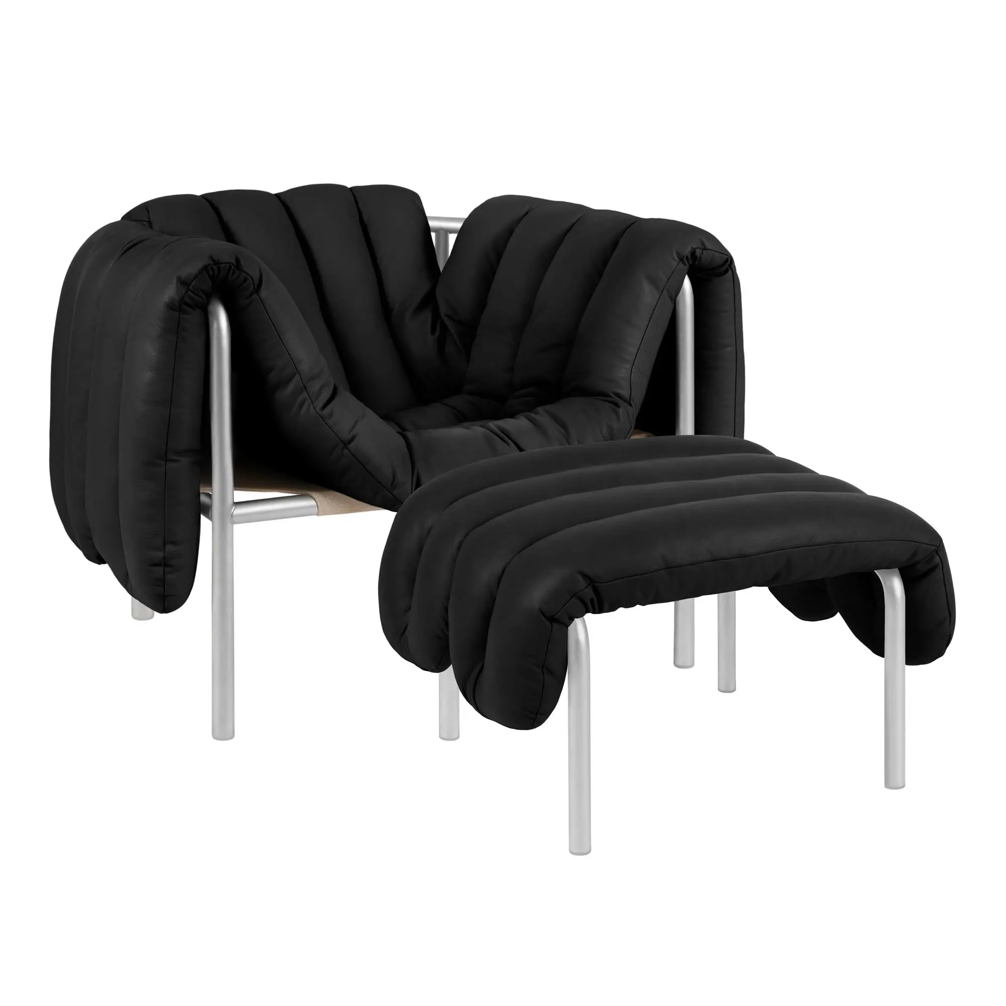 Puffy Lounge Chair + Ottoman