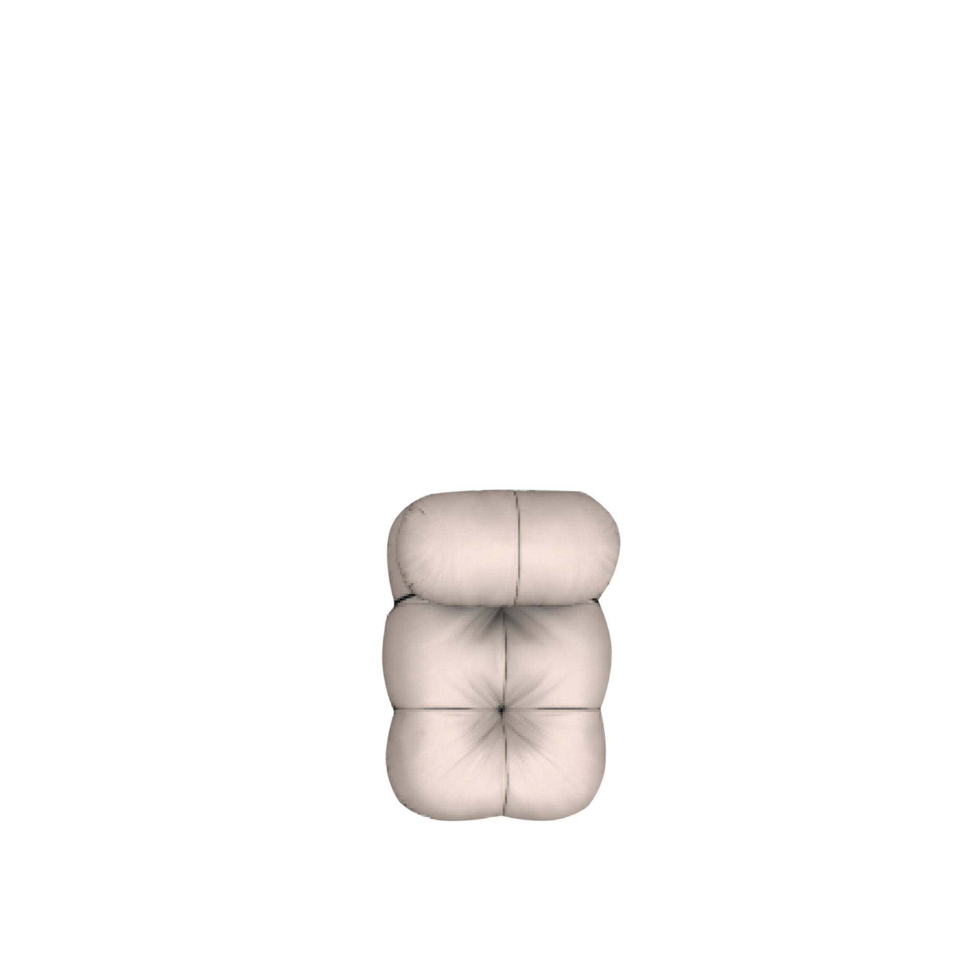 B&B Italia - Camaleonda Fåtölj Bredd 66 cm High Back, Fabric Cat. Lusso Licata 102 - Fåtöljer - Mario Bellini - Vit - Metall/Trä/Textilmaterial/Syntetiskt/Plast