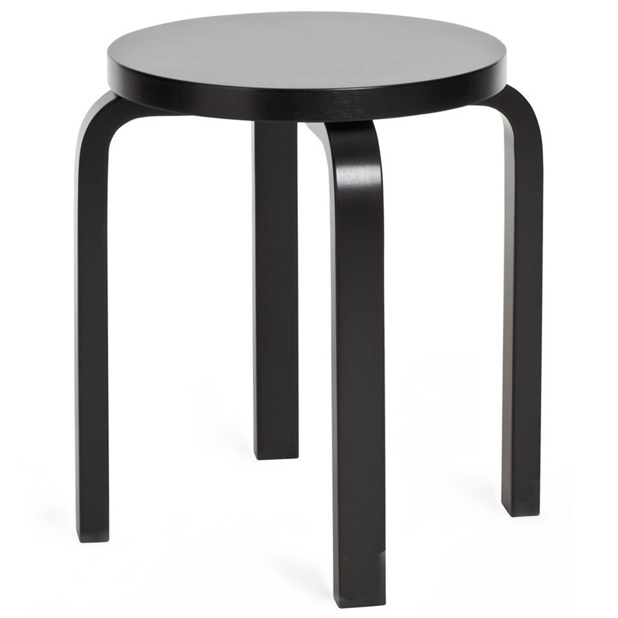 Artek - Pall E60 Hellackad Svart - Pallar - Alvar Aalto - Svart - Trä