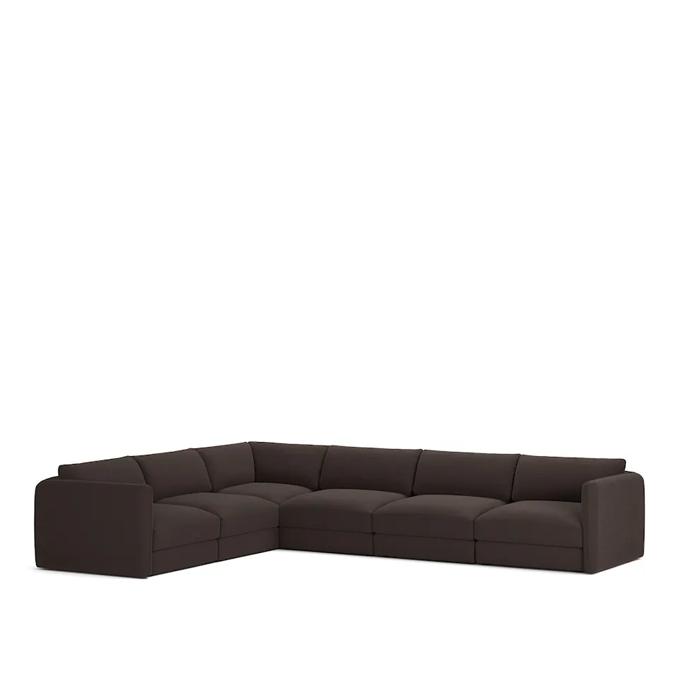 Pavarotti 6-Seater Corner, Removable Cover, Cushion Variant 03, Lario 120