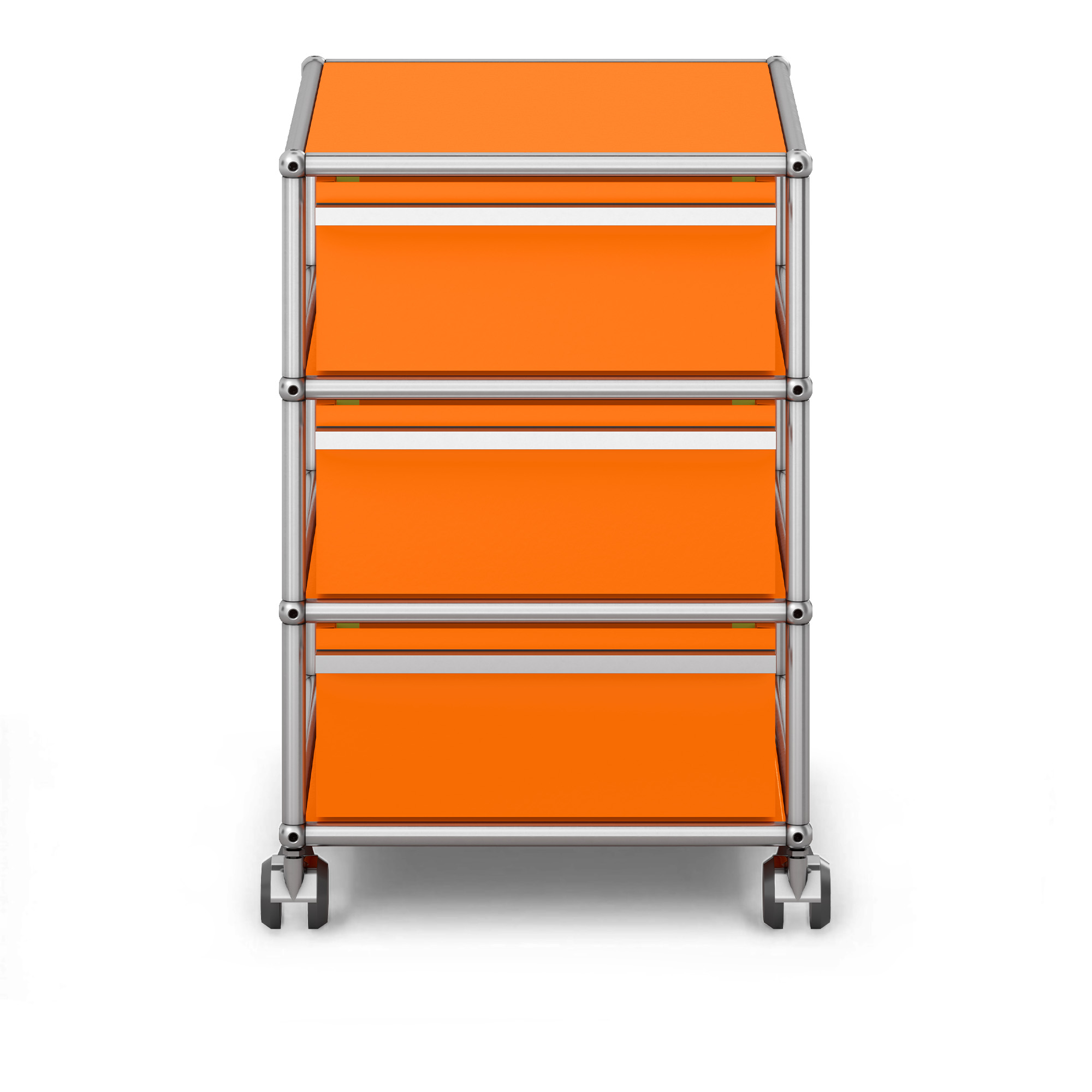 USM - USM Haller Mobile Pedestal M26 Pure Orange - Hurtsar - Fritz Haller & Paul Schärer - Orange | Möbler - Förvaring Och Hyllor - Hurtsar | Möbelexperten