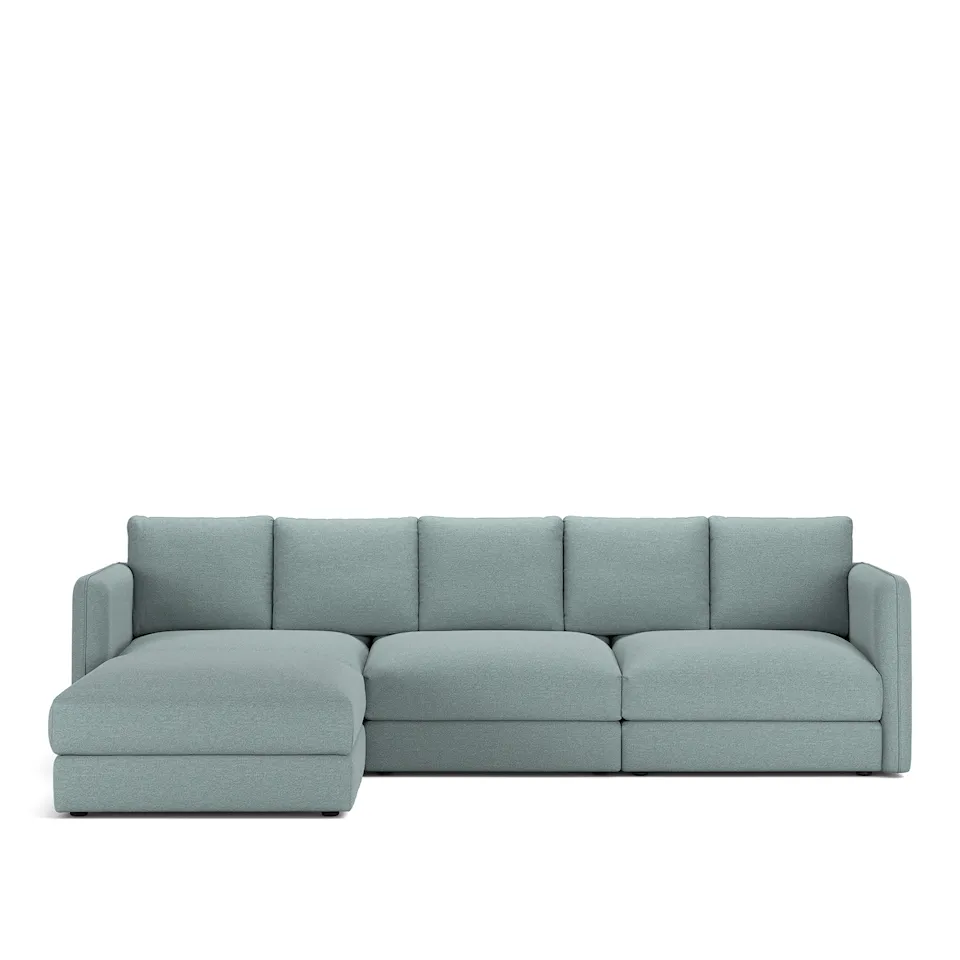 Pavarotti 3-Seater + Footstool, Removable Cover, Cushion Variant 02, Lario 12