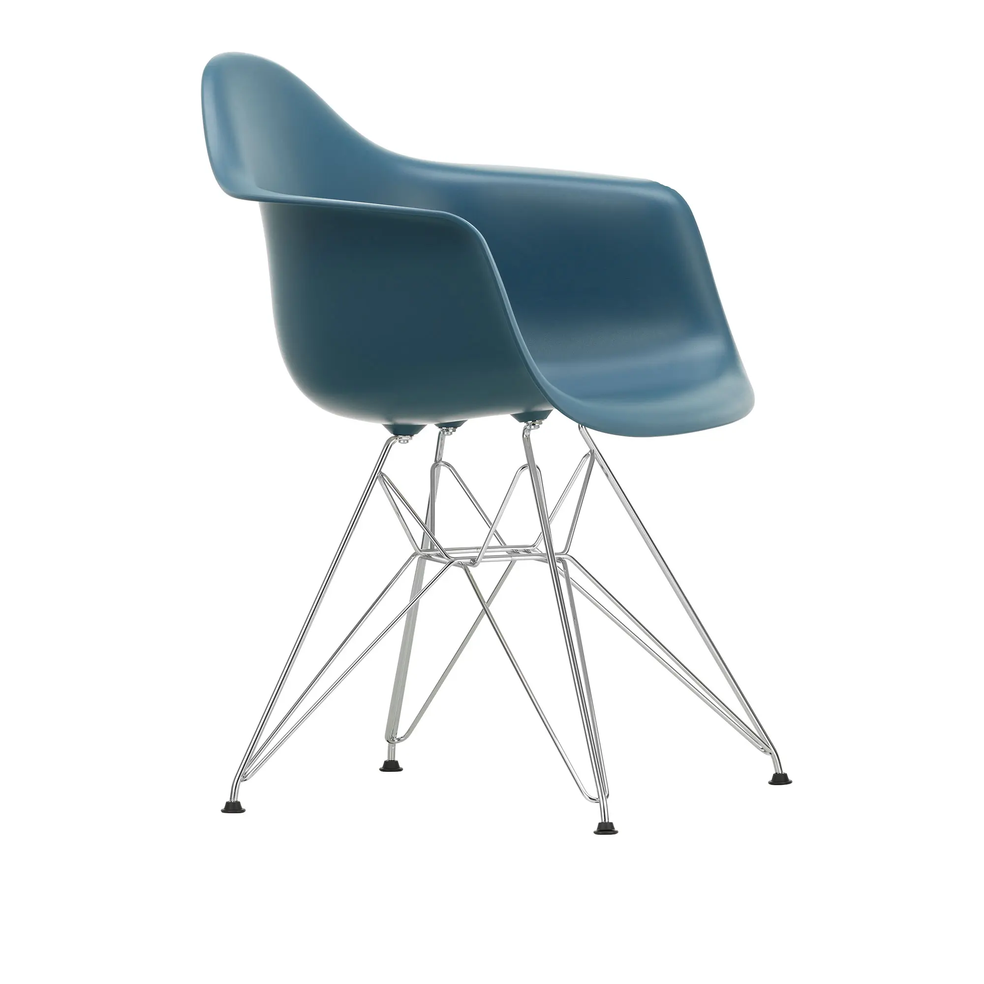 Eames RE Plastic Armchair DAR matstol Chrome