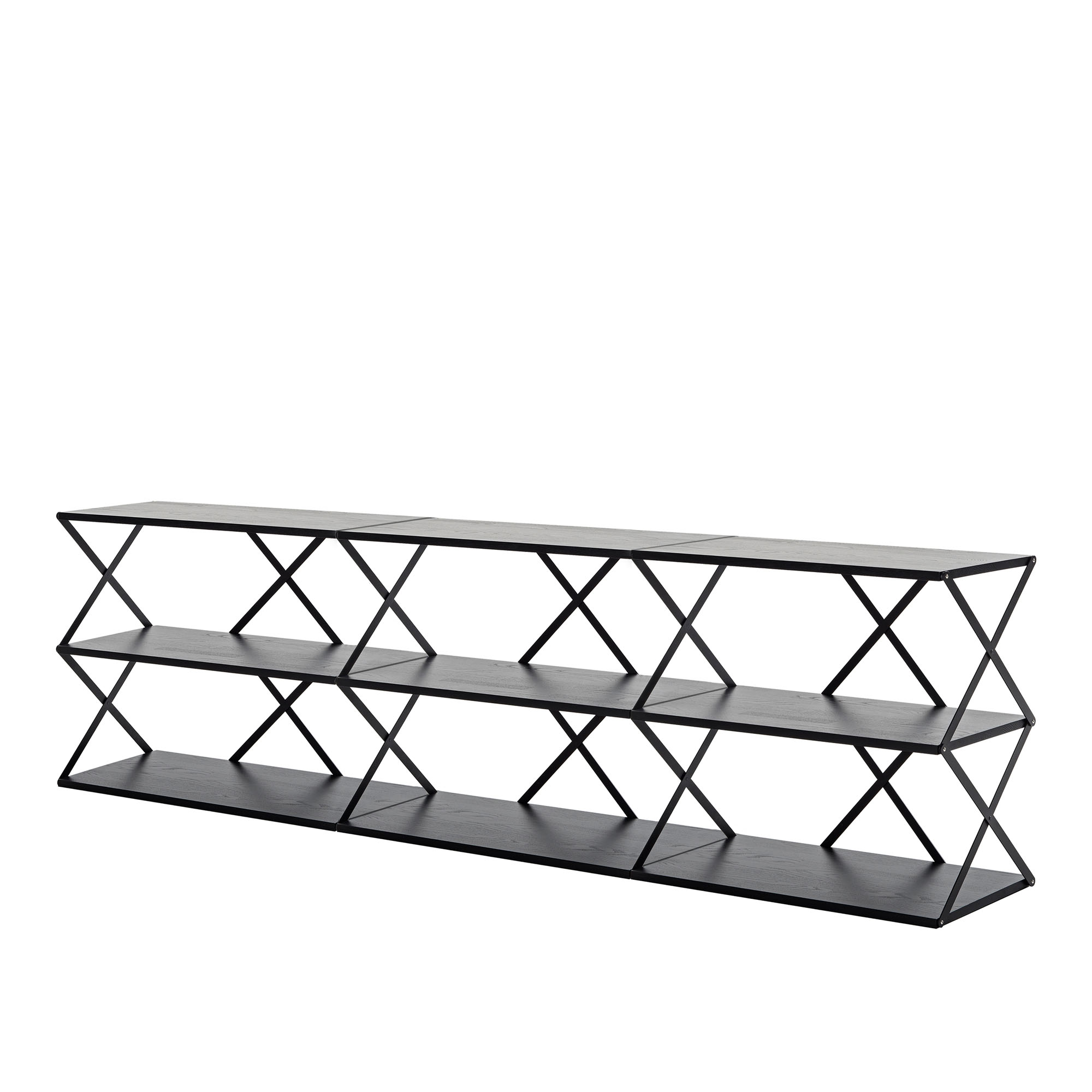 HEM - Lift Shelf 9 - Black - Hyllsystem - Staffan Holm - Svart - Metall/Trä