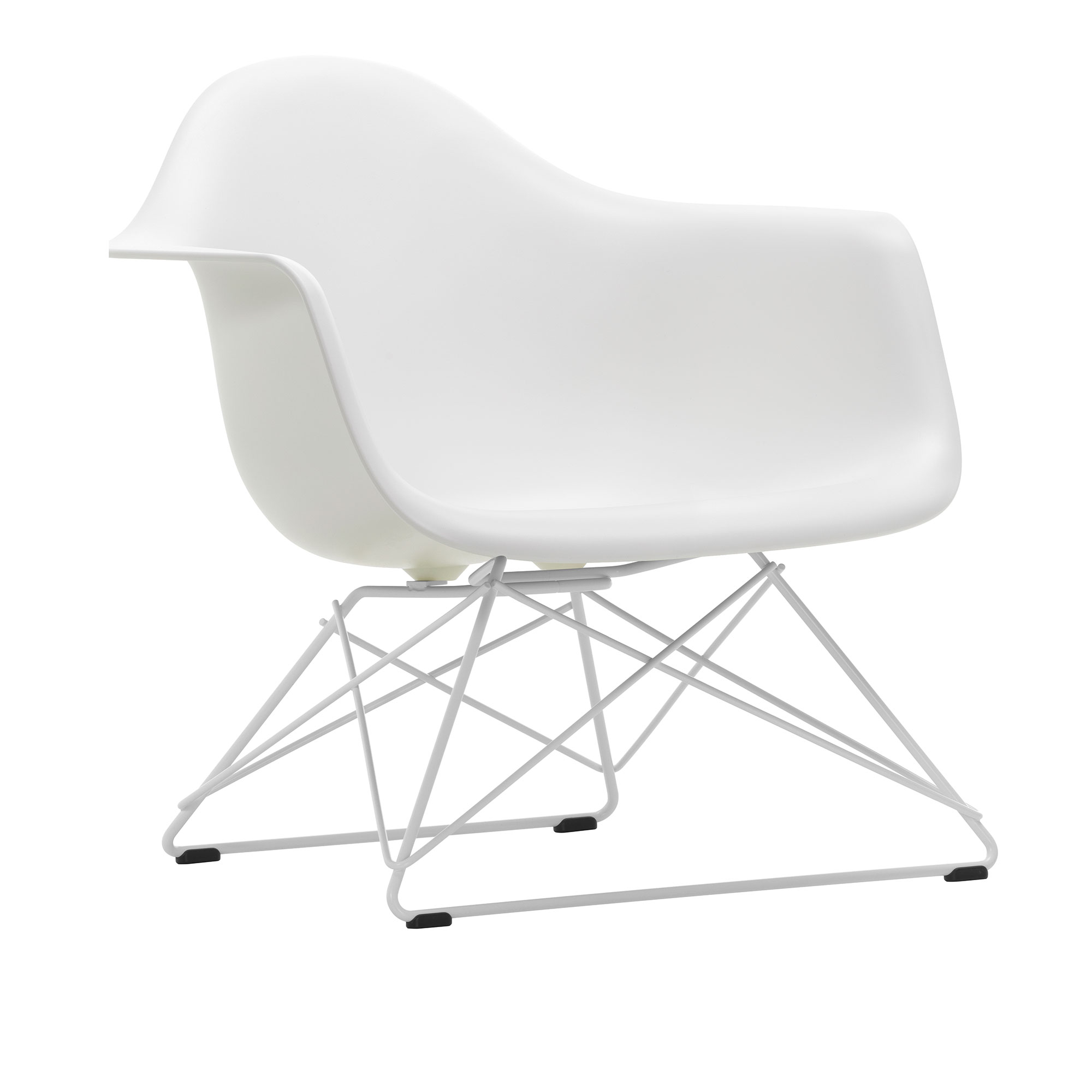 Vitra - Eames Plastic Armchair LAR - 04 White - White Base - Fåtöljer - Charles & Ray Eames - Vit - Metall/Plast