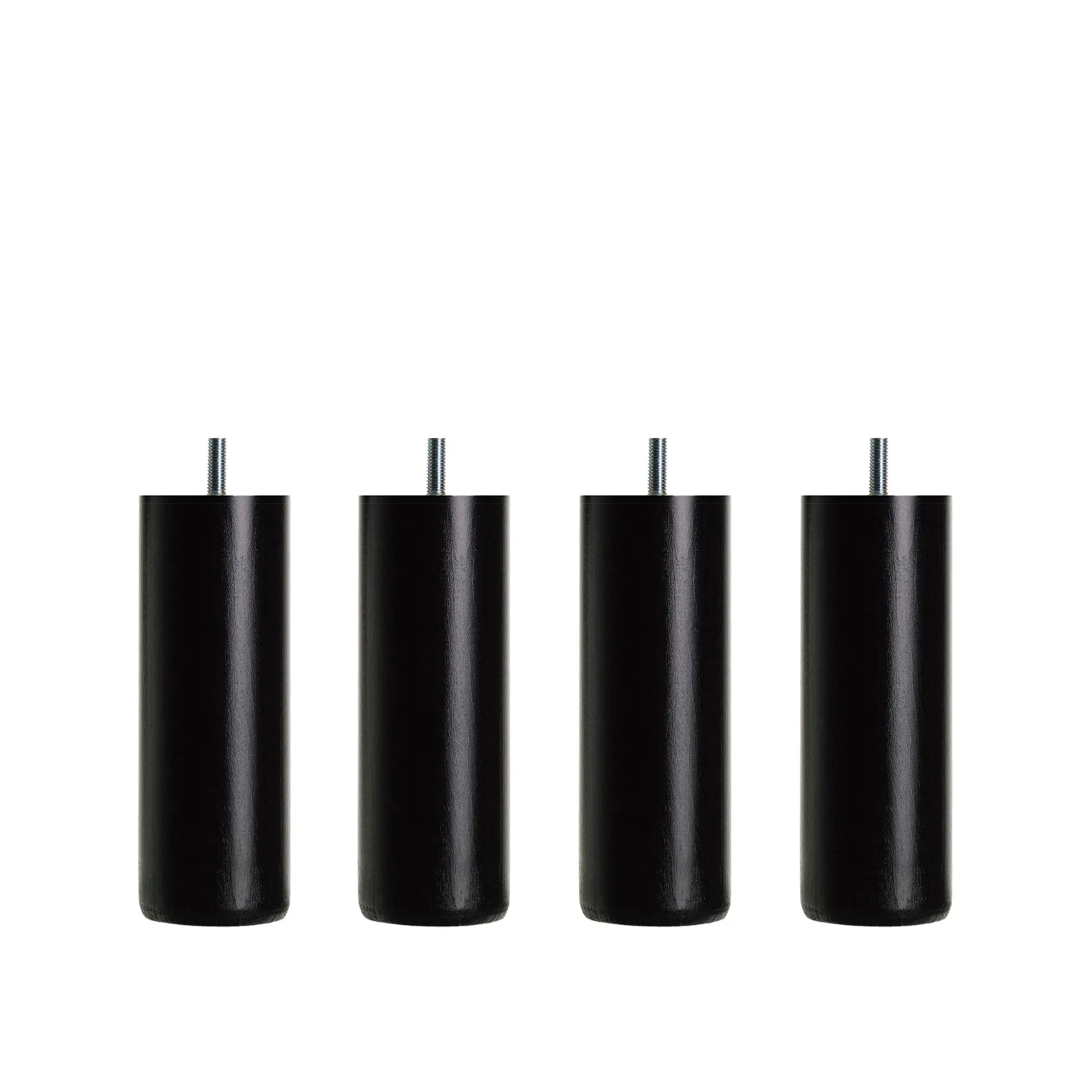 DUX Inspiration sängben runda svart 4-pack