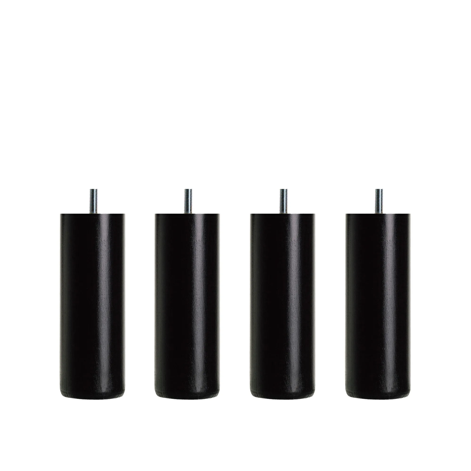 DUX Inspiration sängben runda svart 4-pack