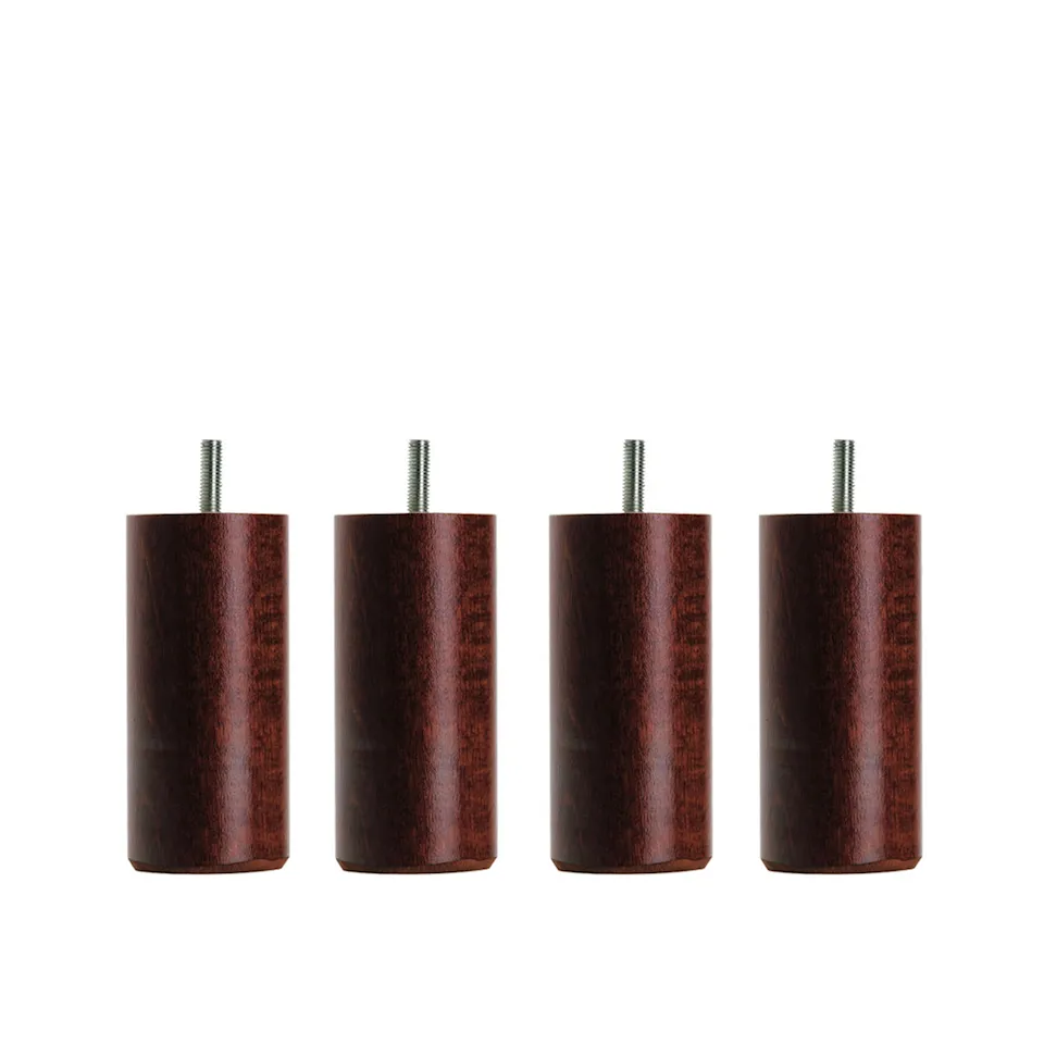 DUX Inspiration sängben runda mahogny 4-pack