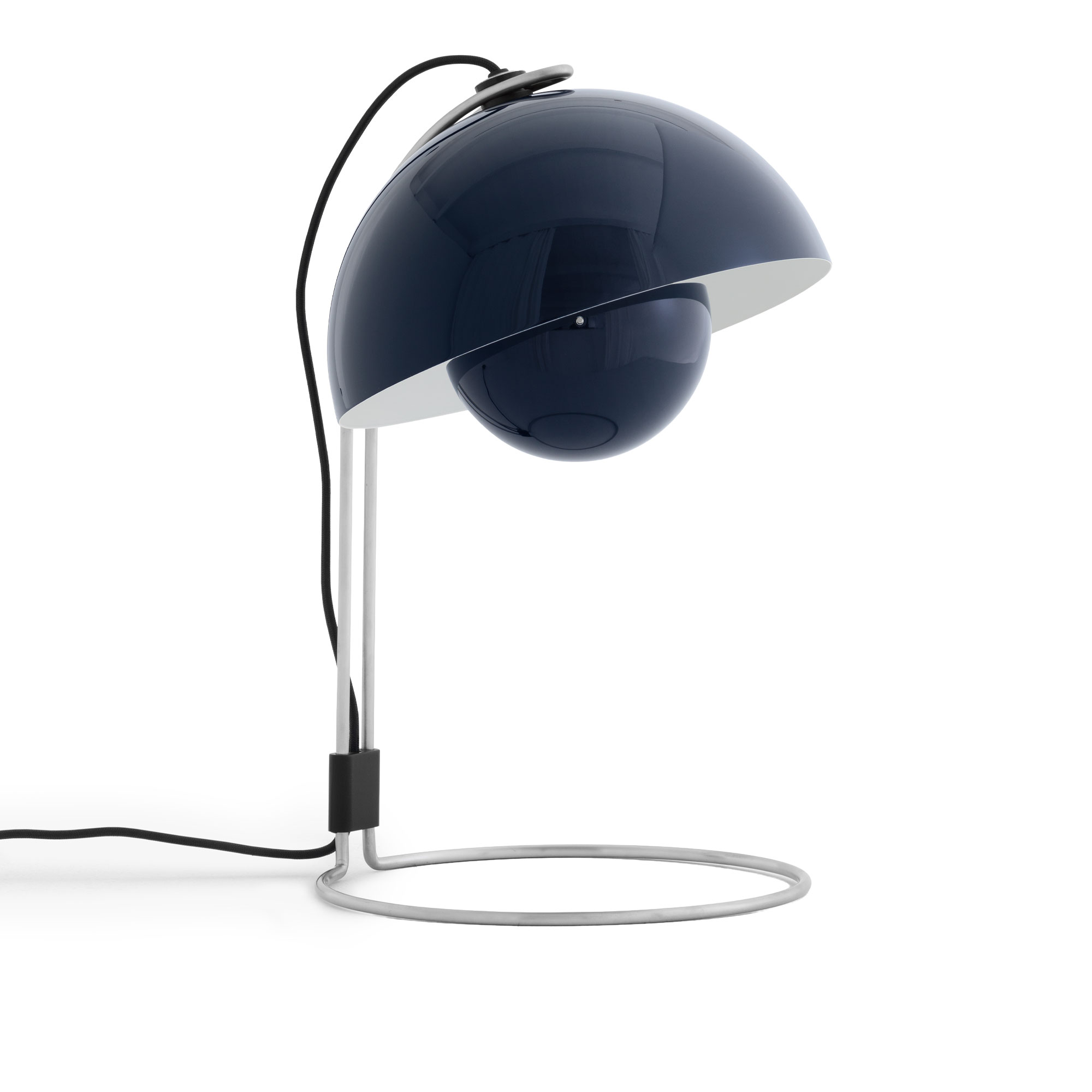 &Tradition - Flowerpot Table Lamp VP4 Steel Blue - Bordslampor - Verner Panton - Blå - Metall