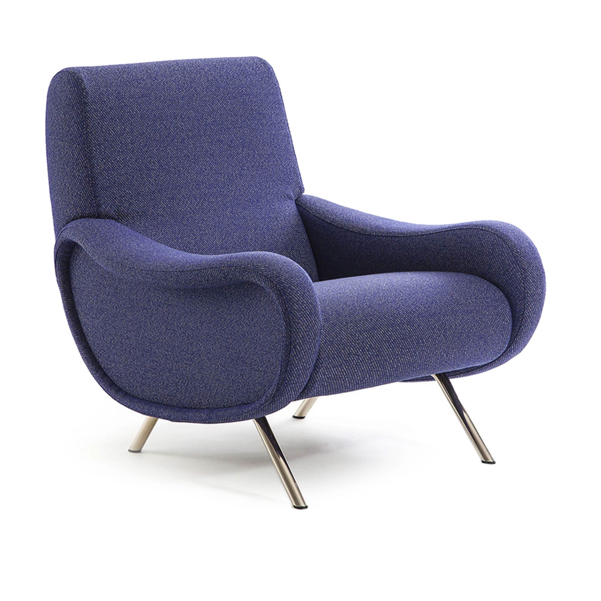 Cassina - 720 Lady Armchair, Basalt Colour Steel Base, Extra 13Y258 - Fåtöljer - Marco Zanuso - Grå - MDF/Metall