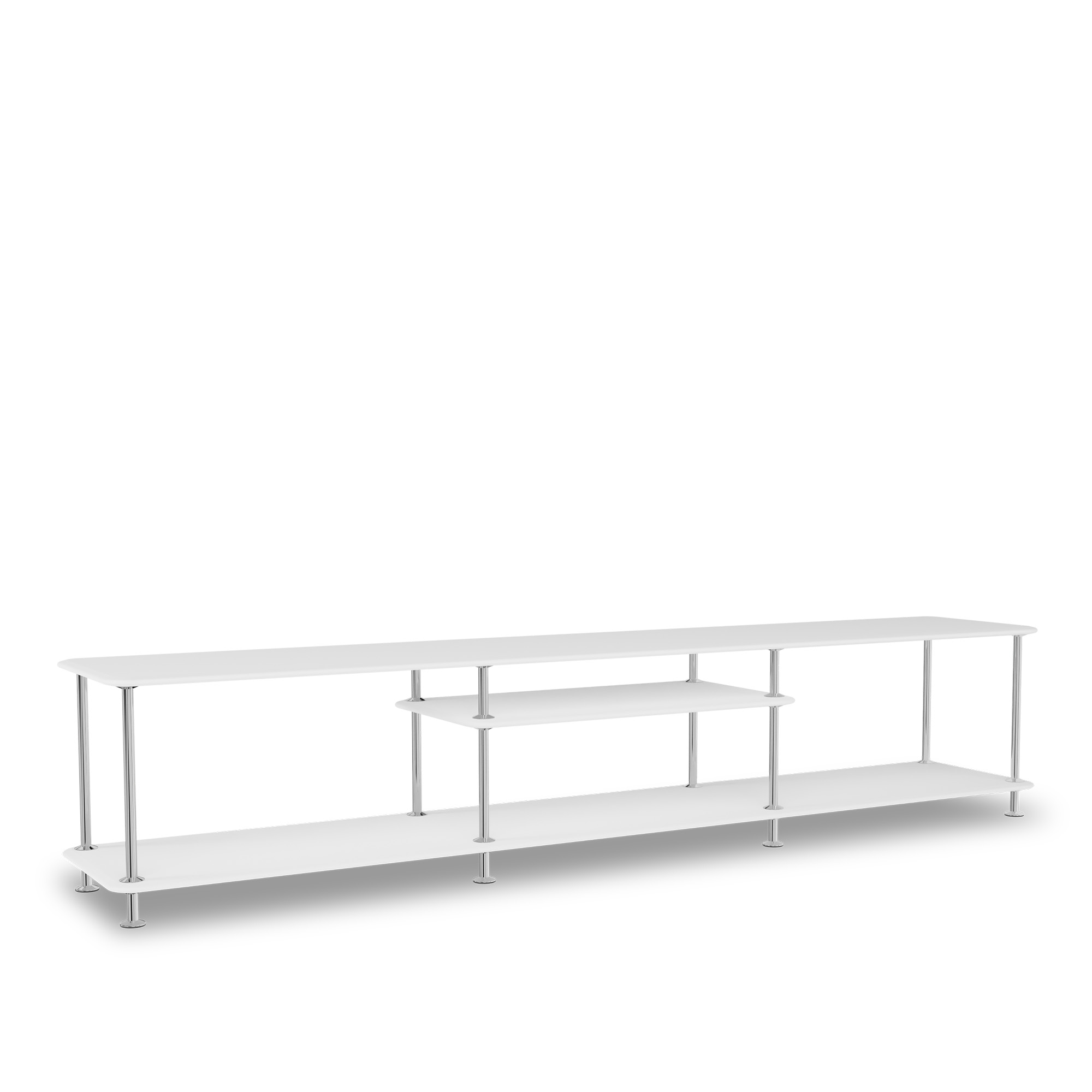 montana - montana free 111010 214-newwhitestructure 44c-chrome - tv-bänkar - jakob wagner - vit - metall/trä