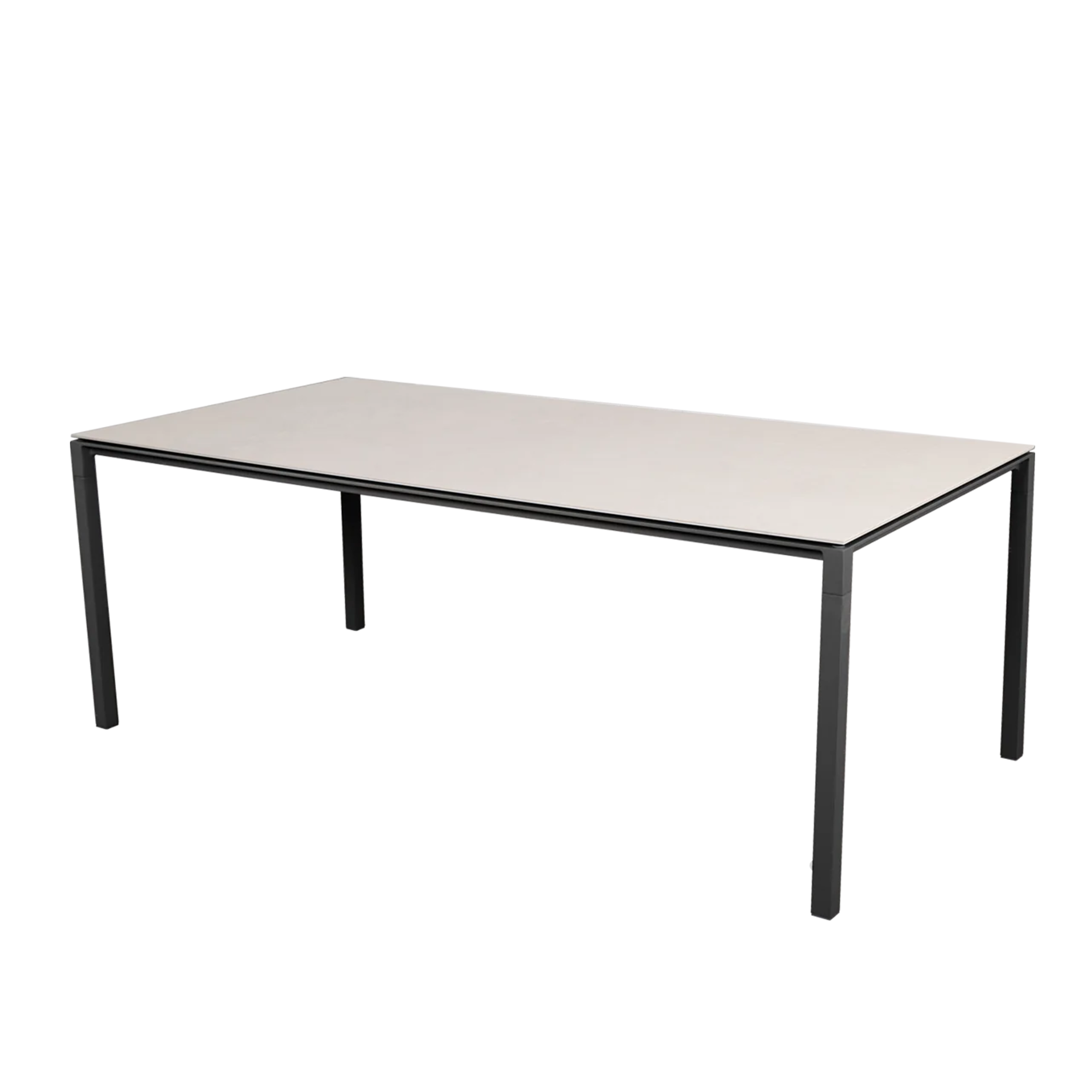 Cane-Line - Pure matbordsunderrede 280X100 cm - Lava Grey/bordsskiva 280X100 cm - Pure - Toscana sand - Matbord utomhus - Beige | Utemöbler - Utebord - Matbord Utomhus | Möbelexperten