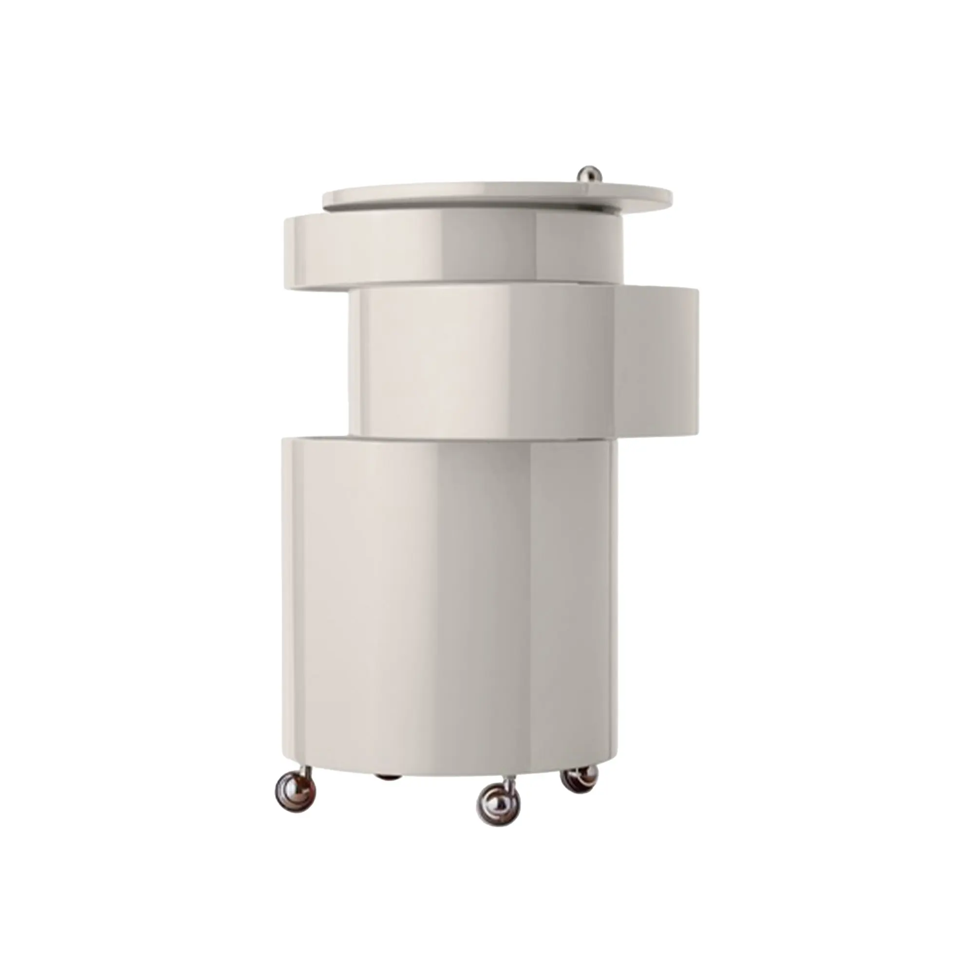 Barboy High Gloss Side Table & Mobile Storage Unit