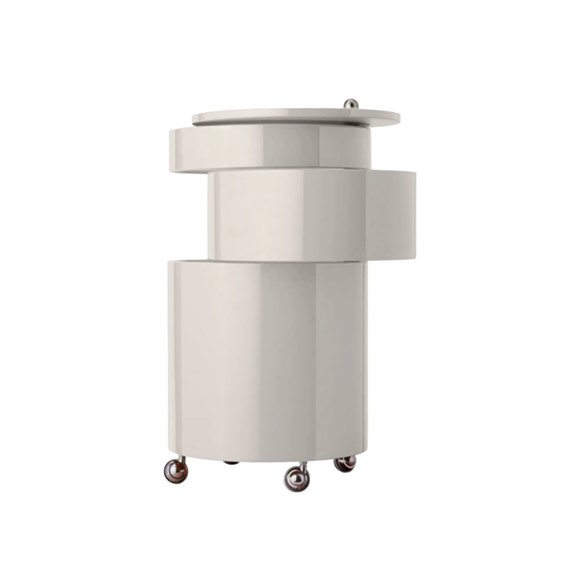 Barboy High Gloss Side Table & Mobile Storage Unit