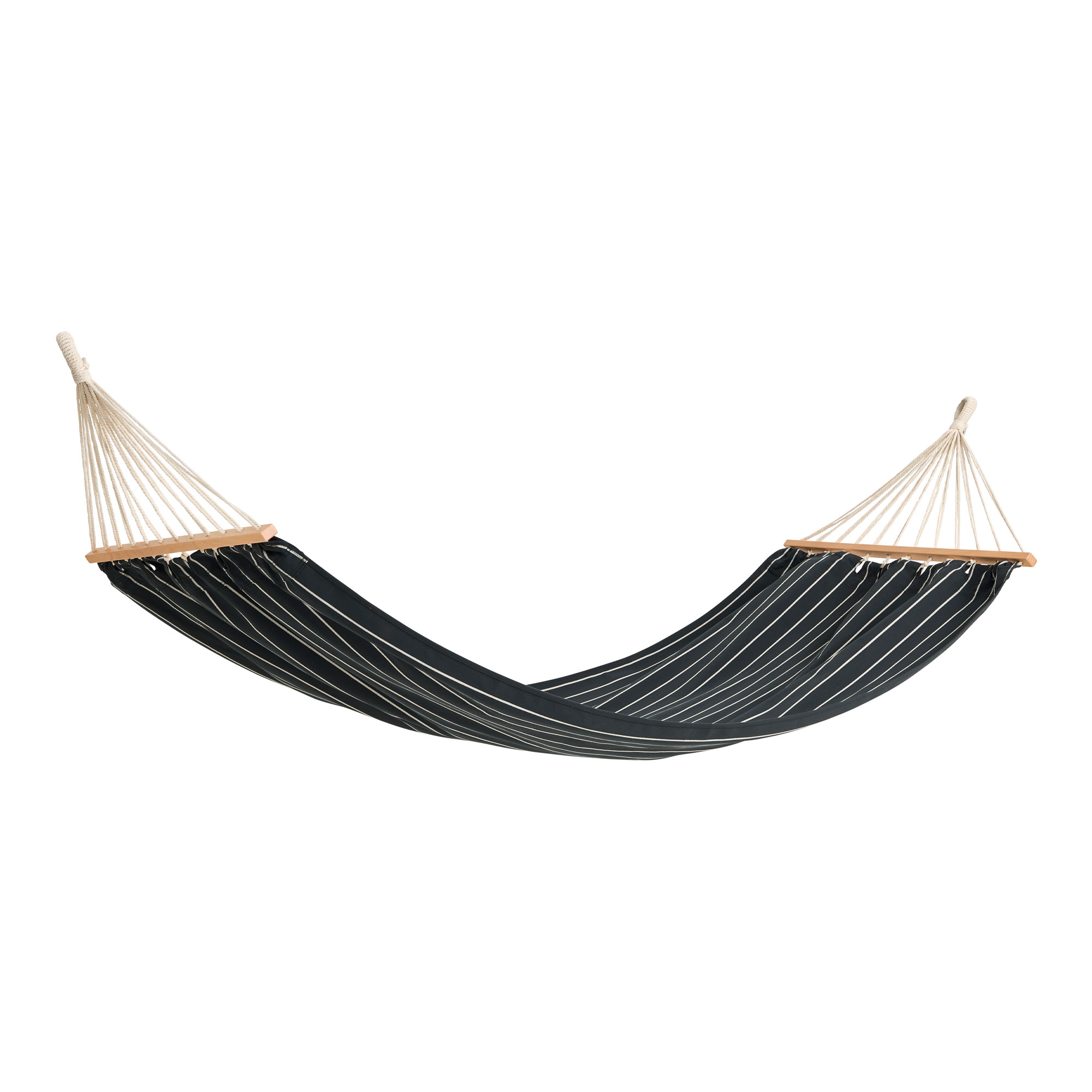 HAY - Outdoor Market Hammock black with beige stripe - Hängmattor - Jasper Morrison - Svart - Plast | Utemöbler - Loungemöbler - Hängmattor | Möbelexperten