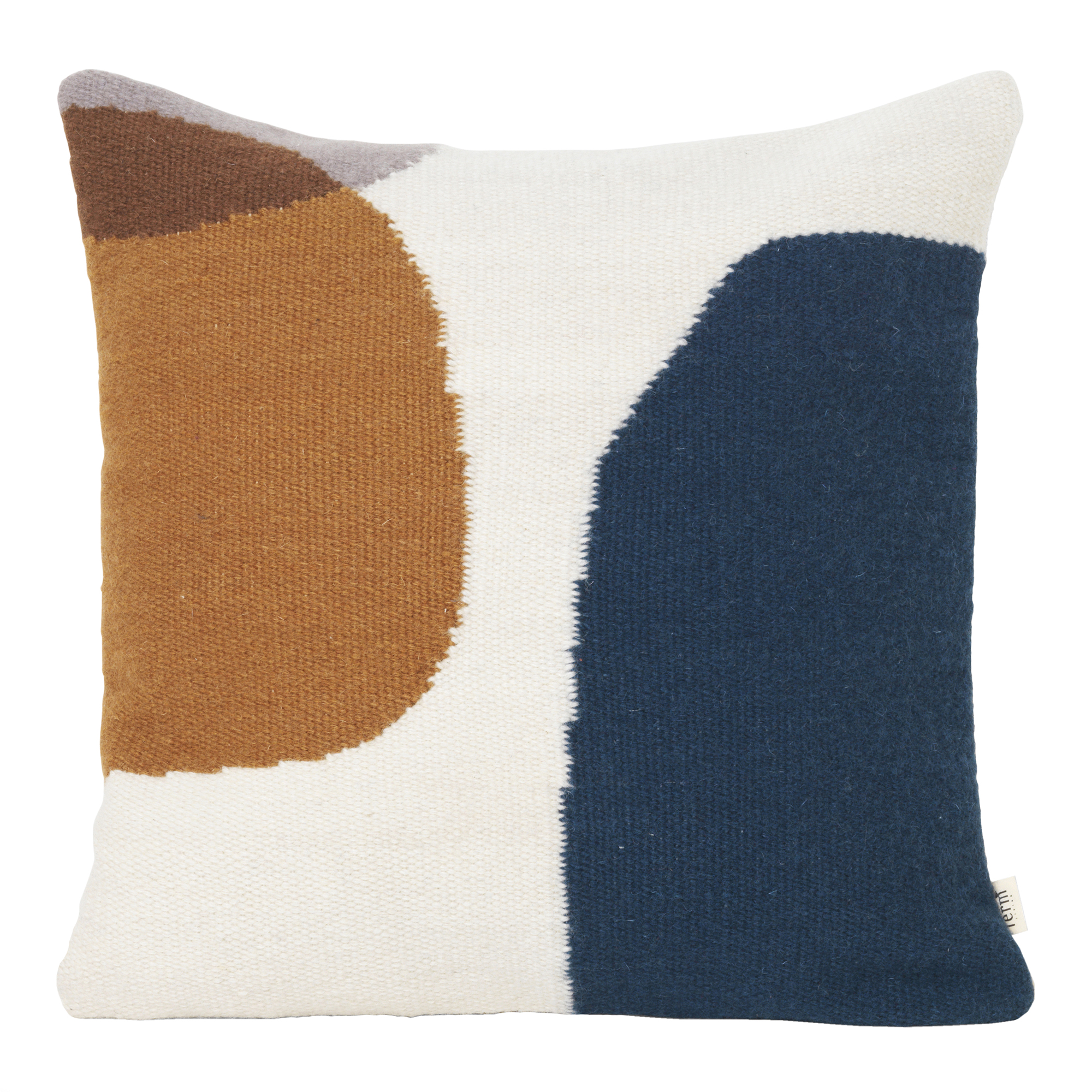 Ferm Living - Kelim Cushion Merge - Pynteputer og putetrekk - Brun,Hvit,Blå