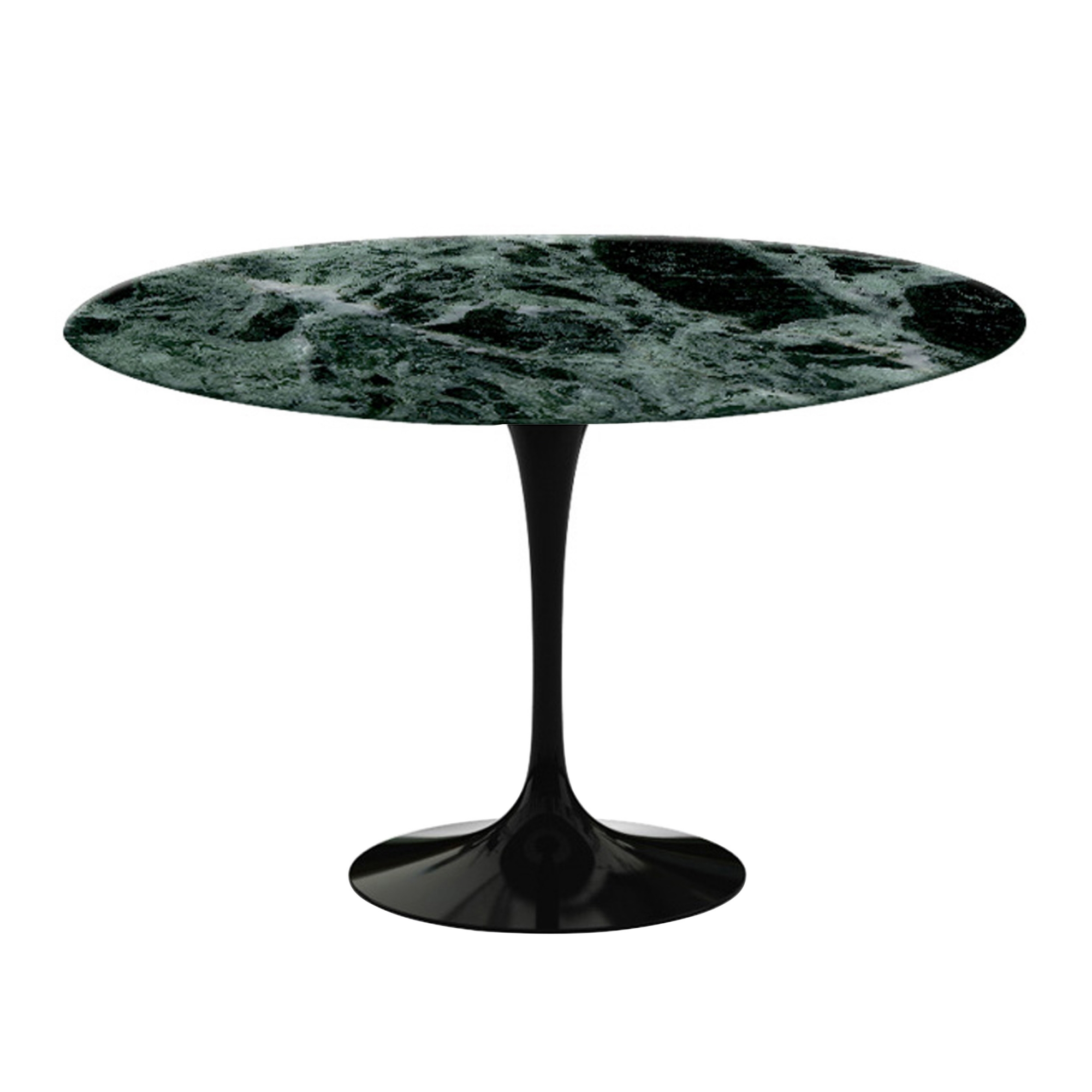 Knoll - Saarinen Round Table - Matbord, Ø 120 cm, Svart underrede, skiva i matt grön Alpi marmor - Matbord - Eero Saarinen - Grön - Metall/Sten | Möbler - Bord - Matbord | Möbelexperten
