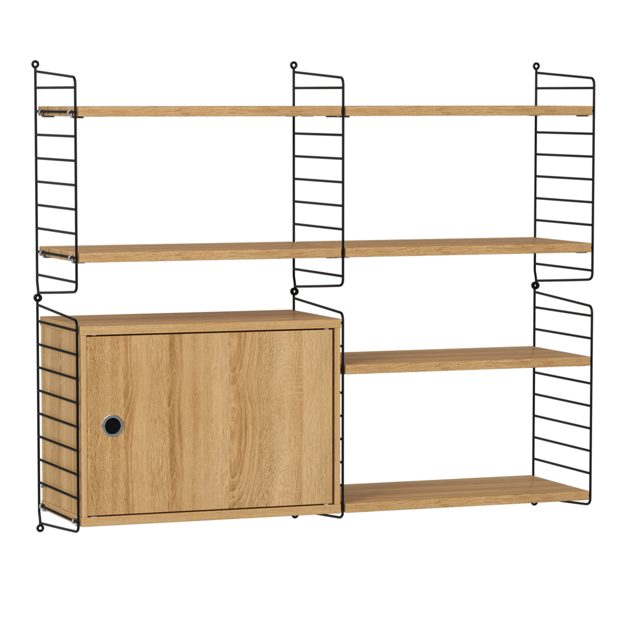 String - Vardagsrum Hyllsystem R Ek / Svart - Träfärgad |  | Möbelexperten