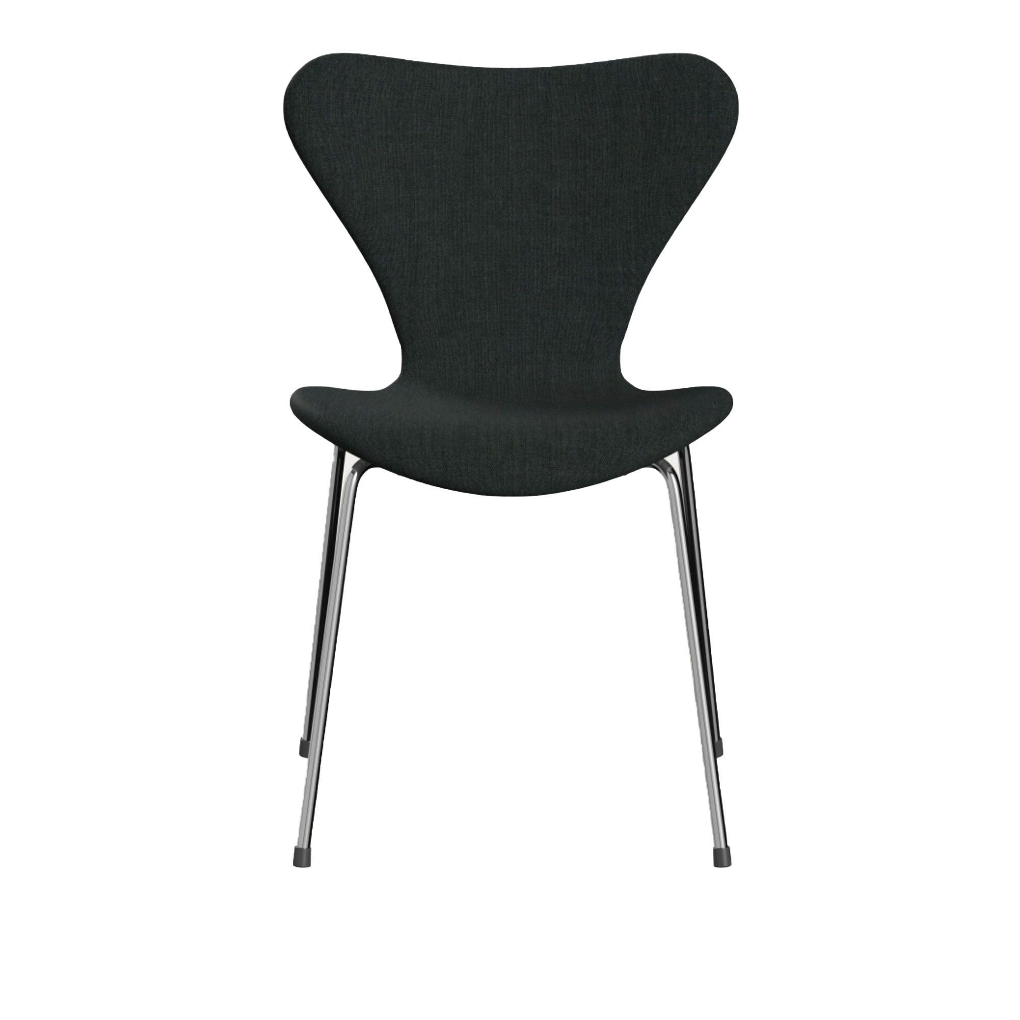 Fritz Hansen - 3107 Sjuan - Helklädd, Tyg, Remix 173 - Matstolar - designer_arne_jacobsen - Grå - Metall/Trä/Textilmaterial