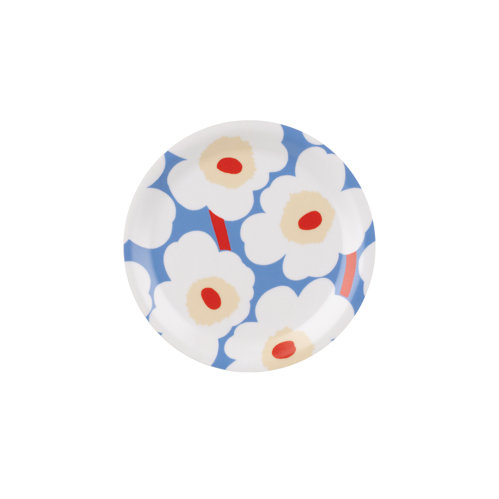 Marimekko - Unikko Coaster &ndash;&nbsp;Blue - Glasunderl&auml;gg