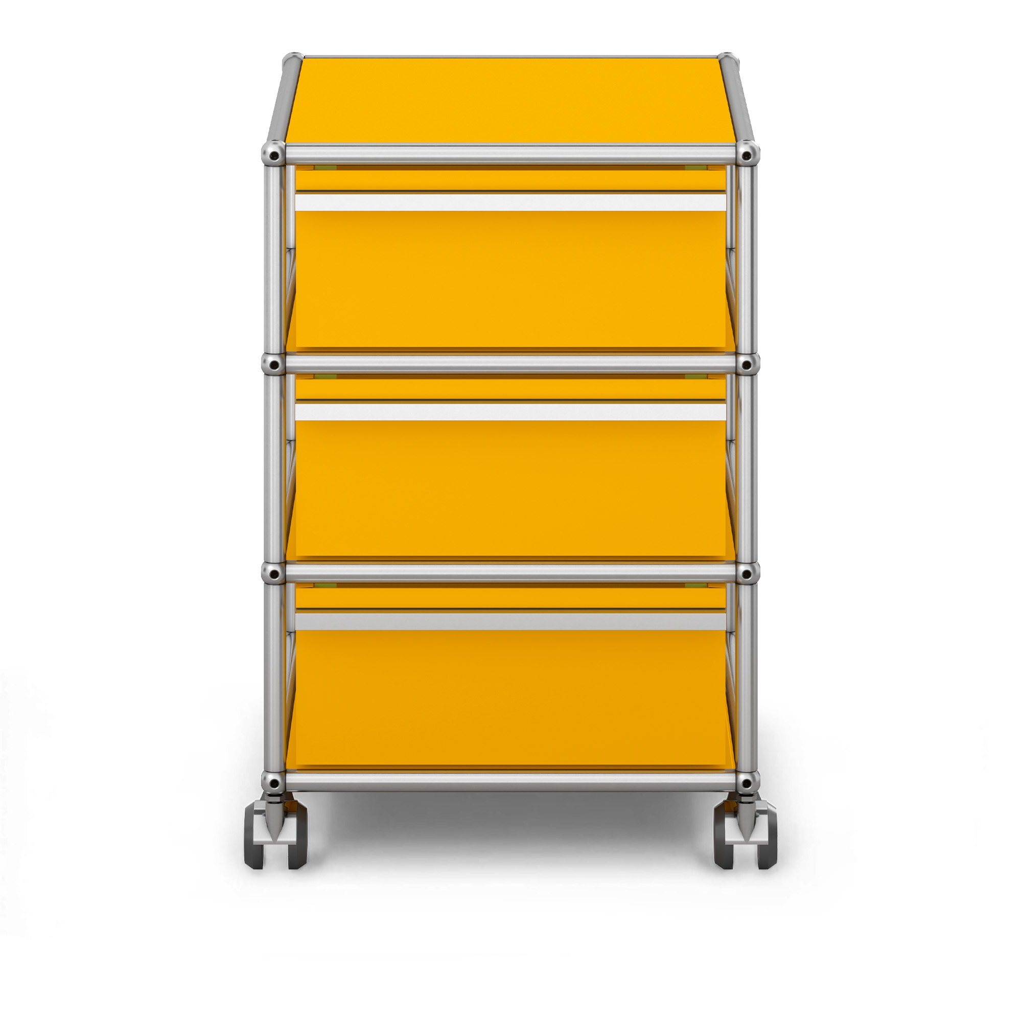 USM - USM Haller Mobile Pedestal M26 Golden Yellow - Hurtsar - Fritz Haller & Paul Schärer - Gul - Metall | Möbler - Förvaring Och Hyllor - Hurtsar | Möbelexperten