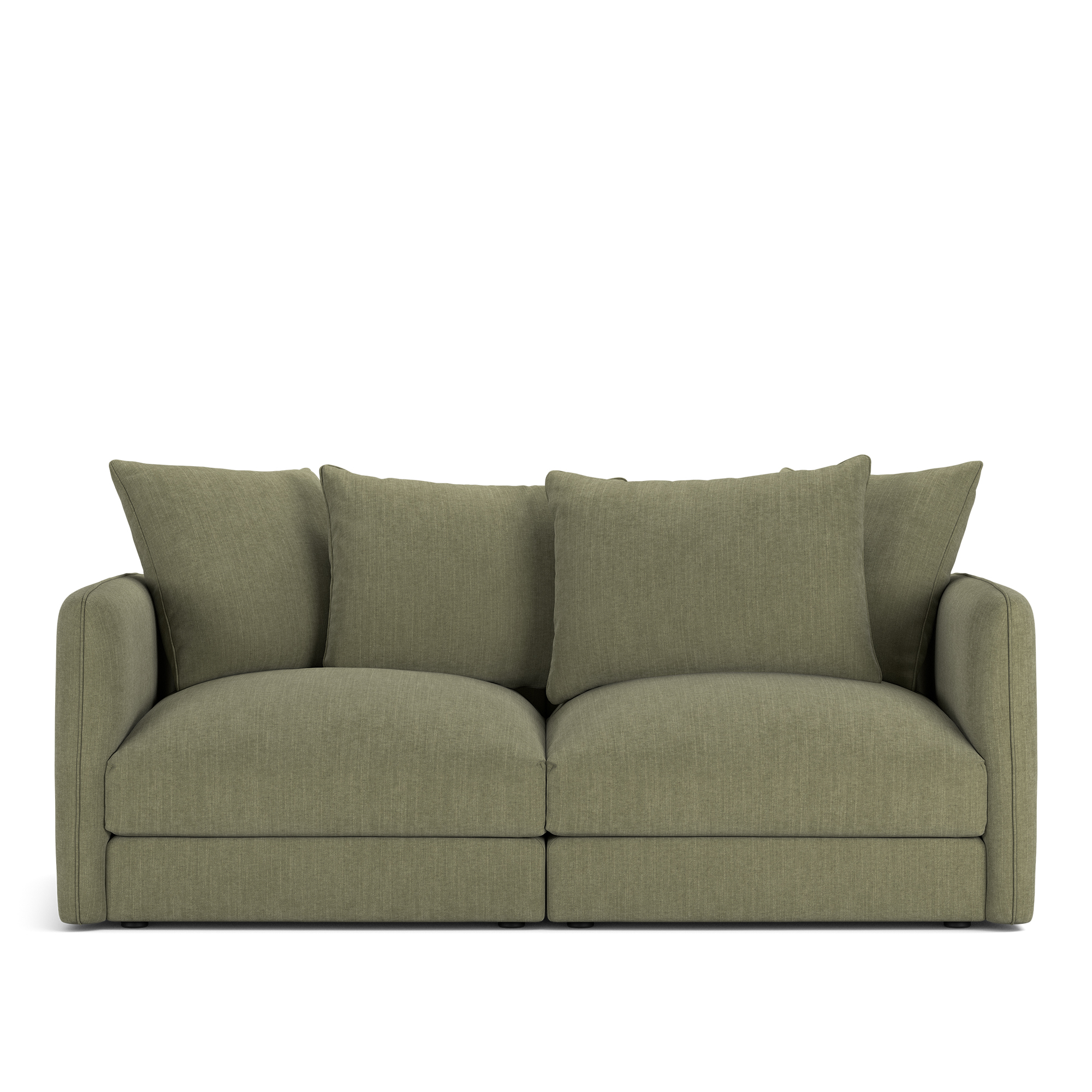 NOGA - Pavarotti 2-Seater Shadow Green Fixed Upholstery - Soffor - Dun/Metall/Tr&auml;/Skum