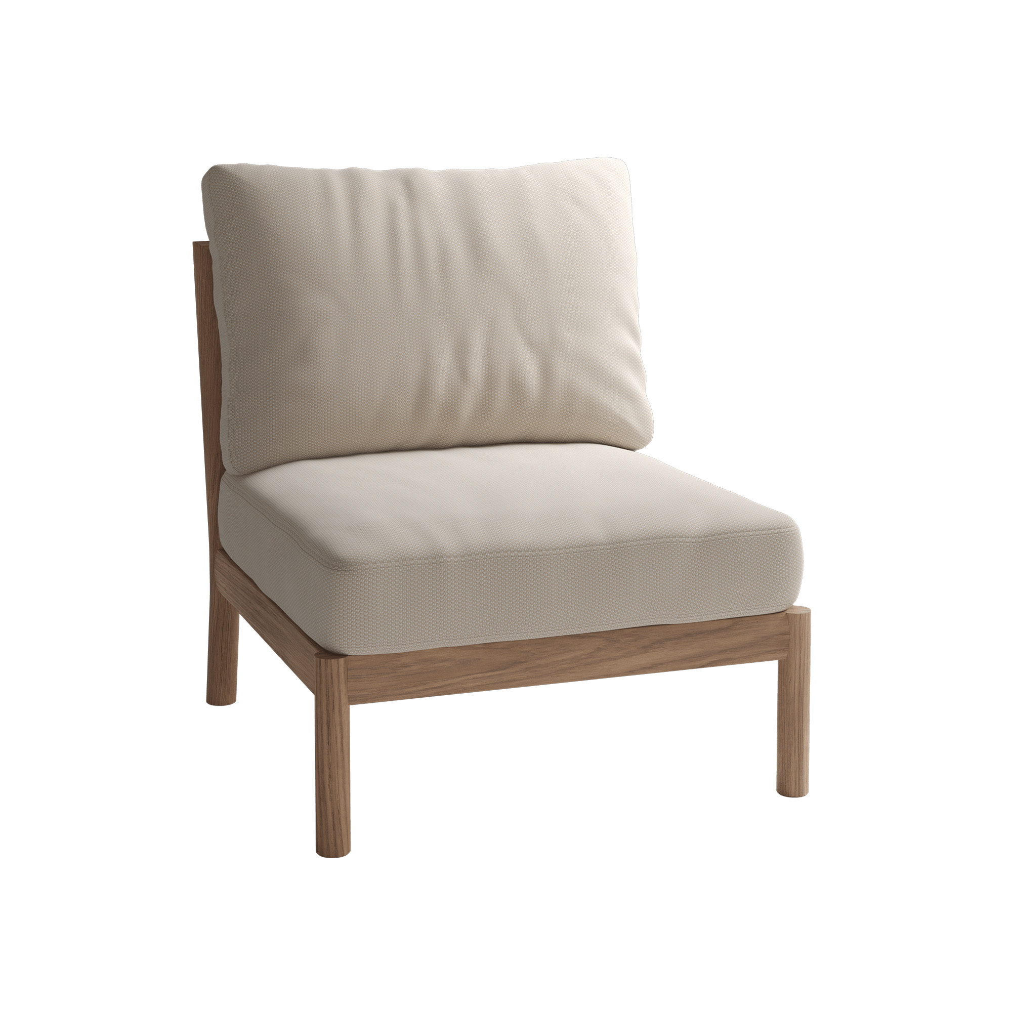 fritz hansen - tradition spacer module, light sand, teak fsc 100% - soffor utomhus - povl b. eskildsen