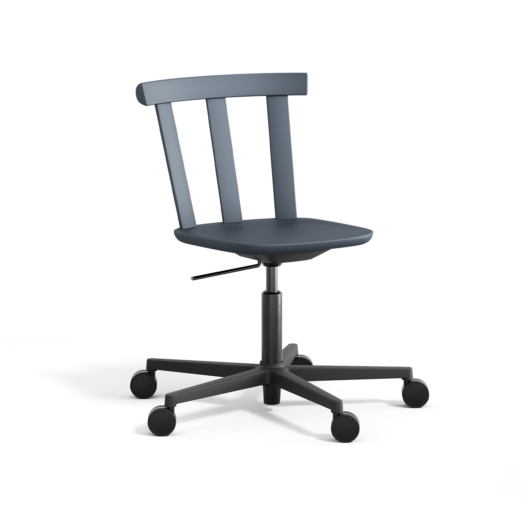 Stolab - Alt Stol Björk, Snurrstativ Svart, Åska 66 - Skrivbordsstolar - Form Us With Love - Blå - Metall/Trä