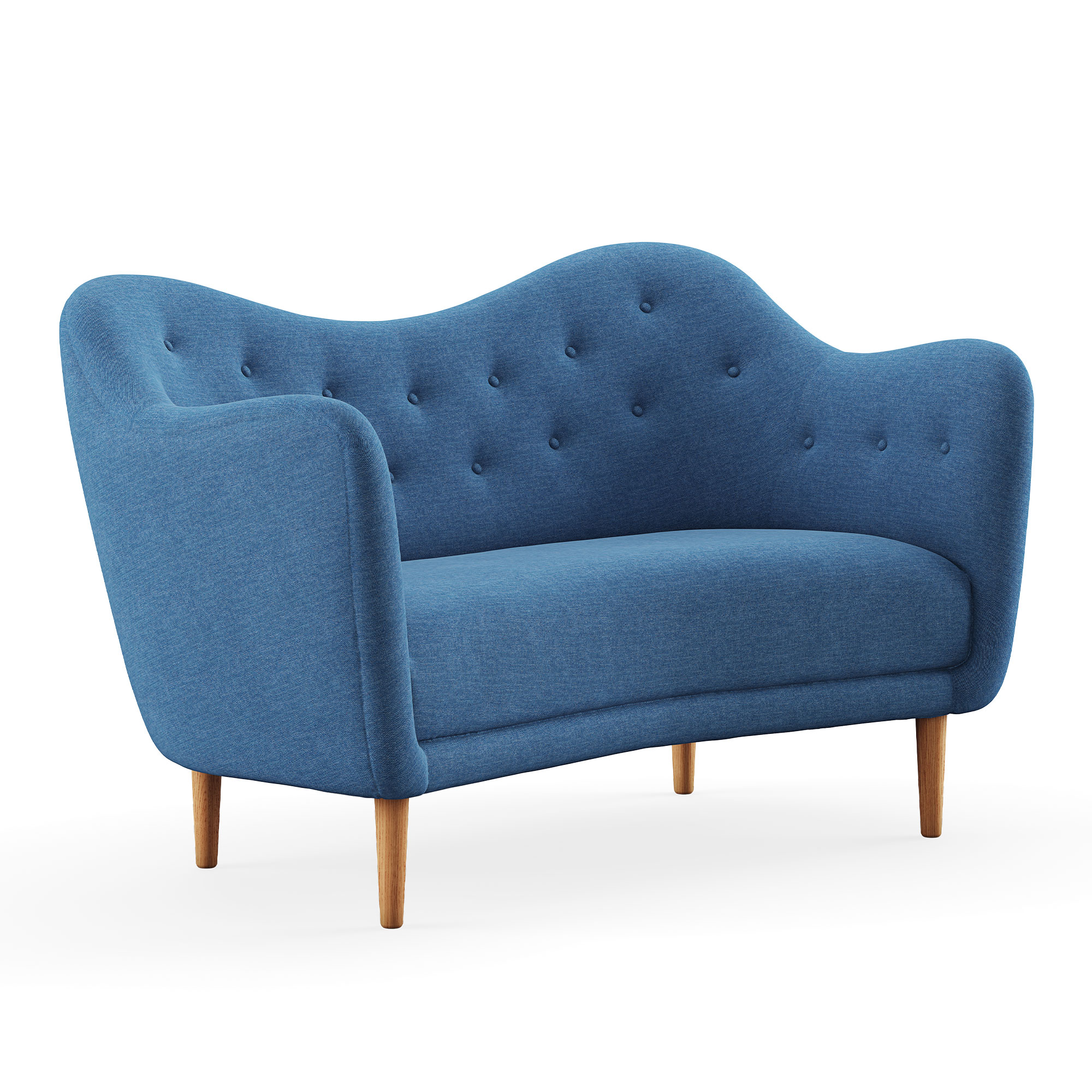 House of Finn Juhl - 46 soffa, Dark oiled oak, Cat. 1 Remix 762 - Soffor - Finn Juhl - Blå