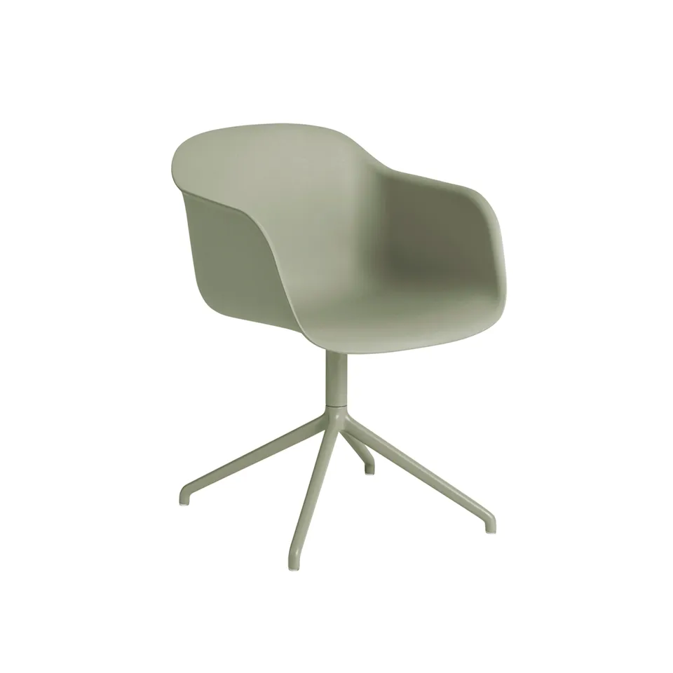 Fiber Armchair Swivel Base W Return  (Recycled Plastic)