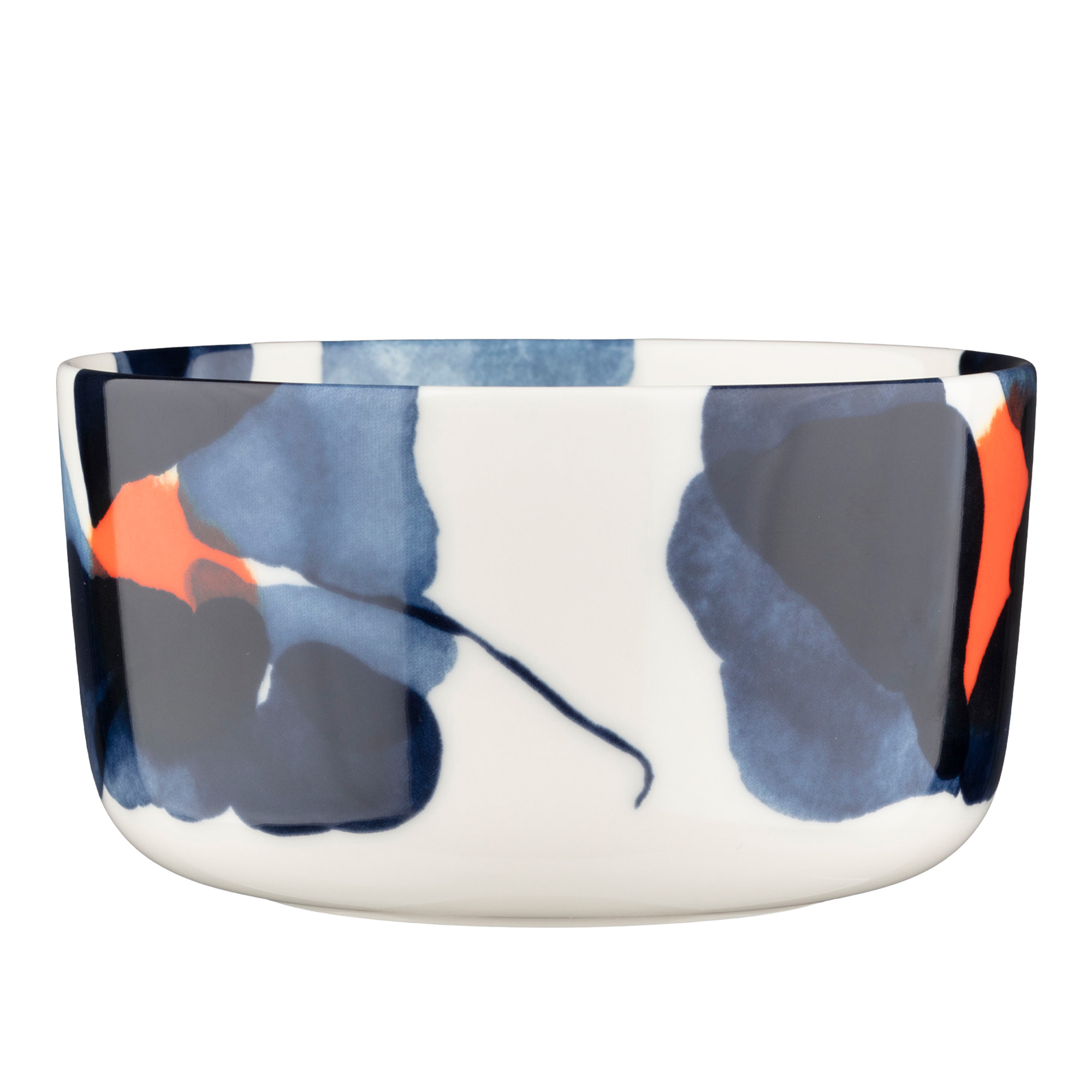 Marimekko - Valssi Bowl 5 dl White Blue Orange - Serveringssk&aring;lar - Sami Ruotsalainen