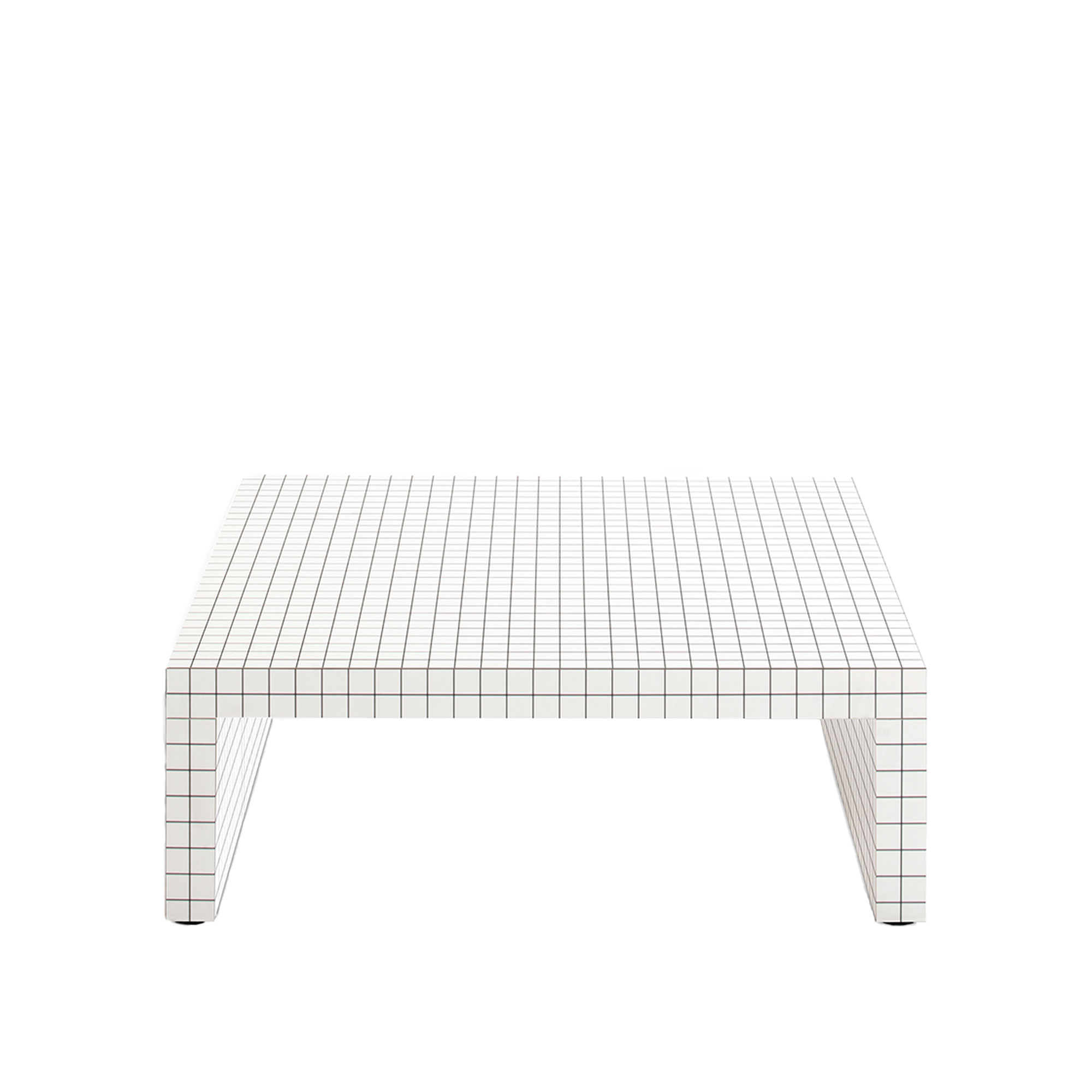 Zanotta - Quaderna 50 - Small Table - Sofabord - Superstudio - Svart,Hvit - Tre/Plast