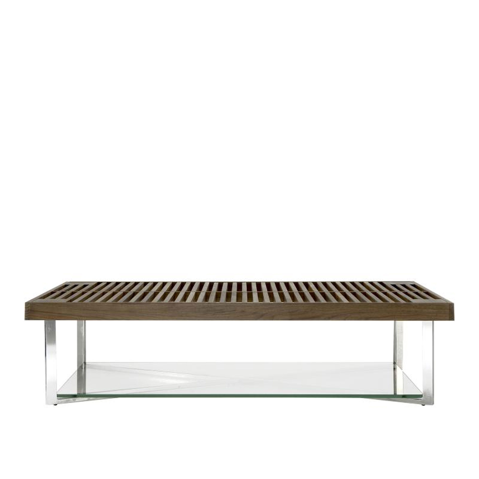 Ligne Roset - Ponton Low Table 120x120, Double Surface - Soffbord - Osko + Deichmann - Träfärgad - Metall/Trä