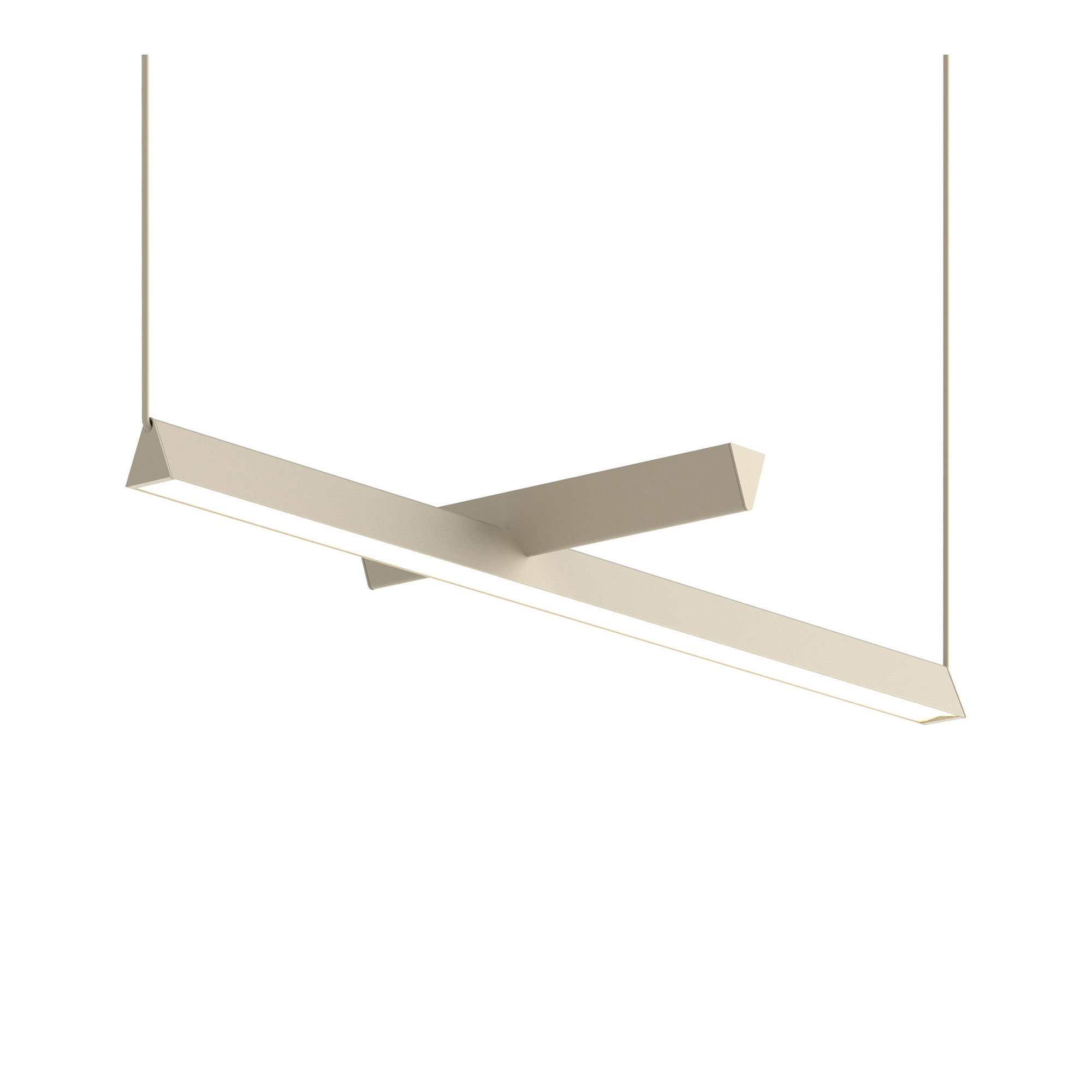 Lambert & Fils - Mile 03, Single mounting, Beige (fixture, wires, anchors), White canopy - Pendellampor - Guillaume Sasseville - Beige