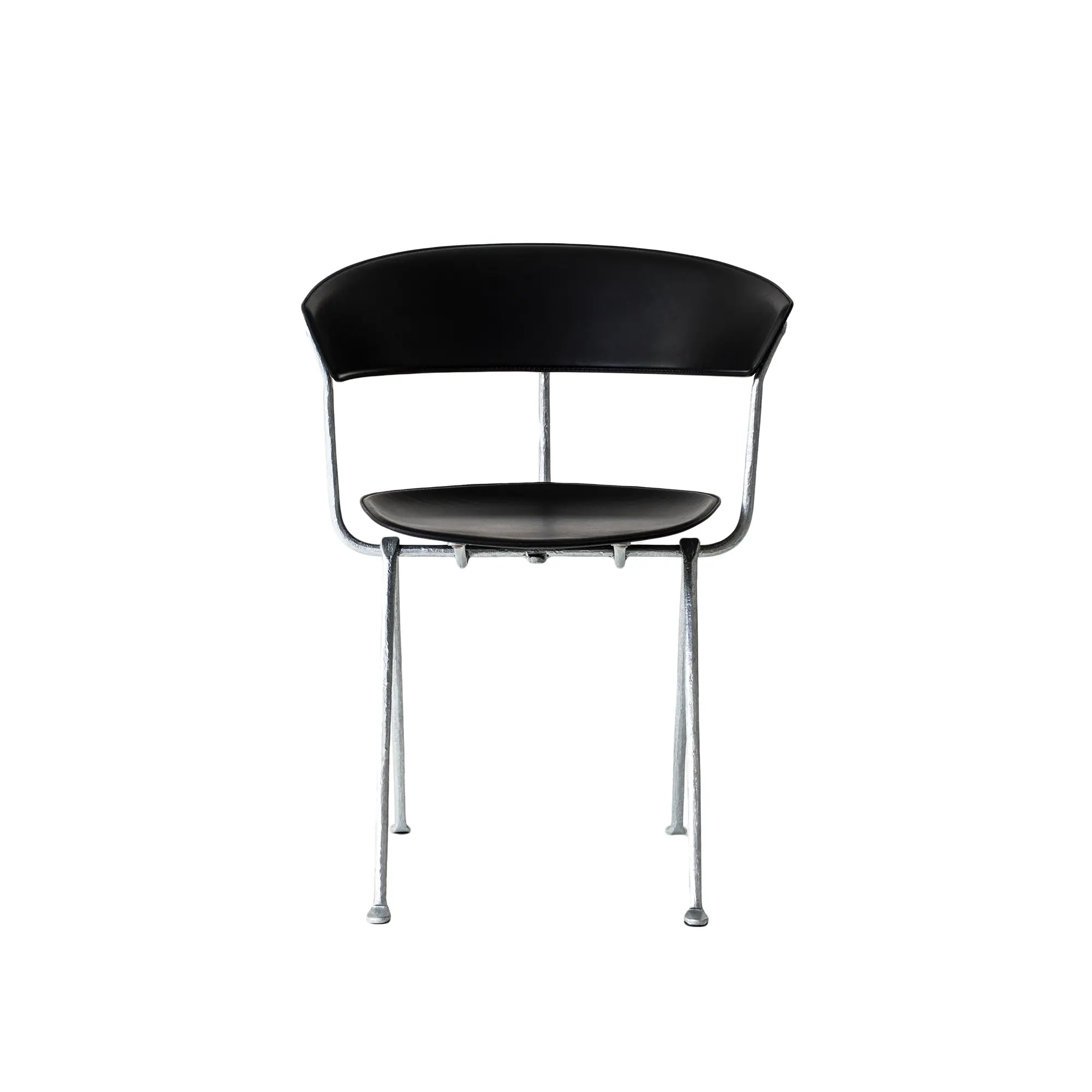 Officina Chair Galvanized frame/Natural leather seat