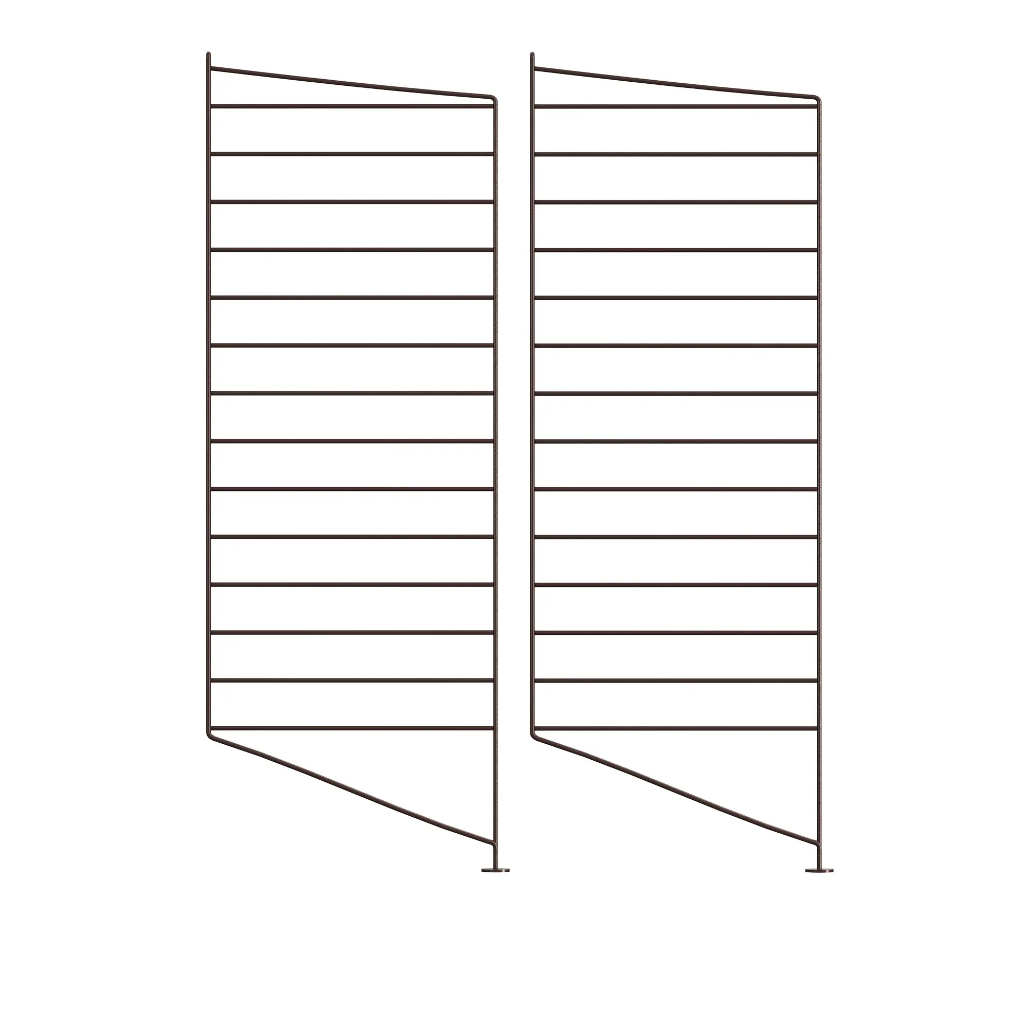 Golvgavel 85 x 30 cm 2-pack mörkbrun