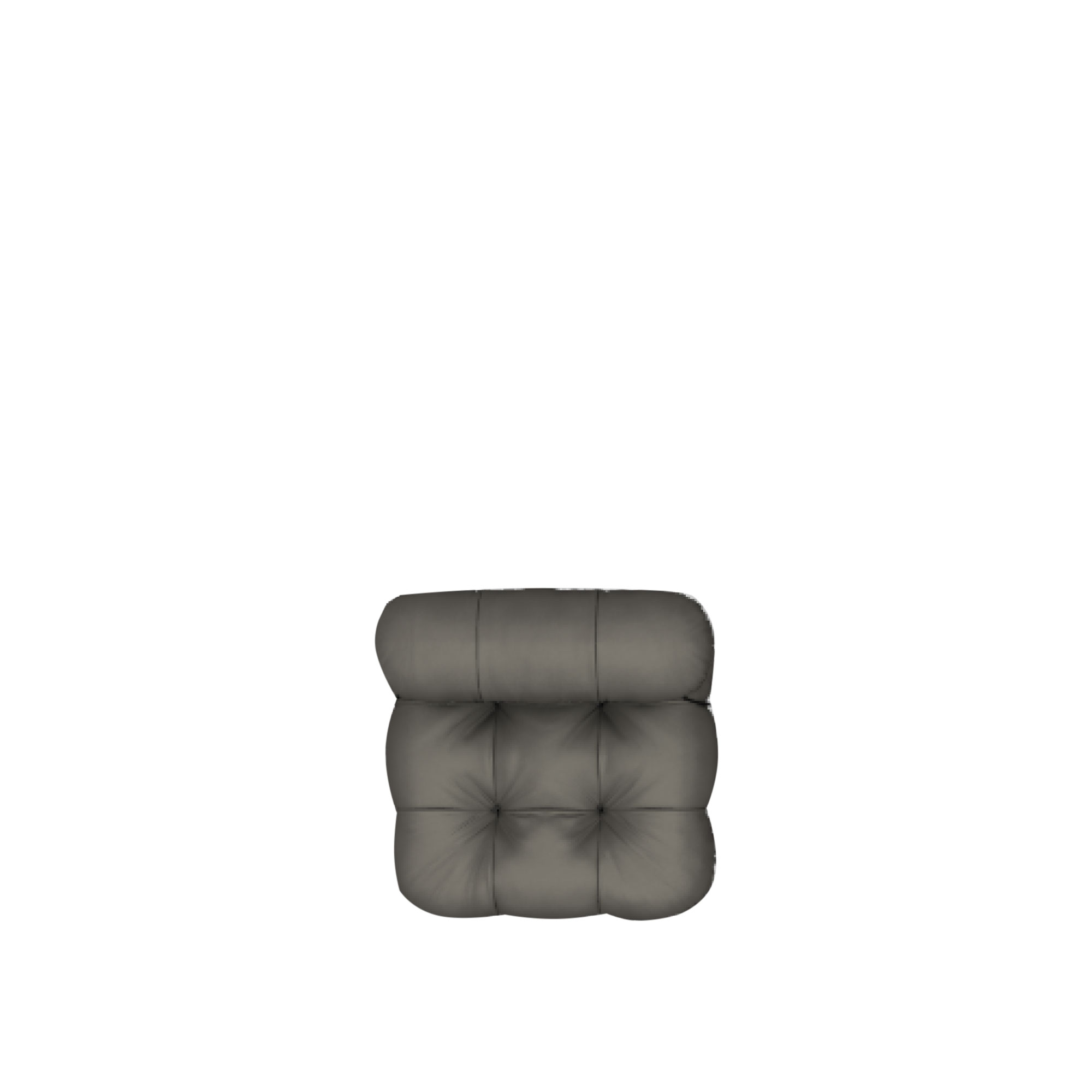 B&B Italia - Camaleonda Fåtölj Bredd 96 cm High Back, Fabric Cat. Lusso Licata 255 - Fåtöljer - Mario Bellini - Grå - Metall/Trä/Textilmaterial/Syntetiskt/Plast