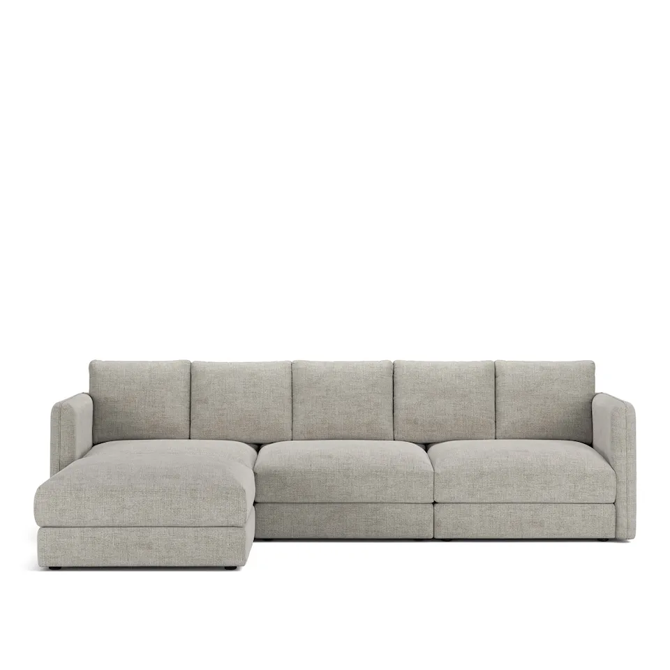 Pavarotti 3-Seater + Footstool, Removable Cover, Cushion Variant 02, Sienna 103